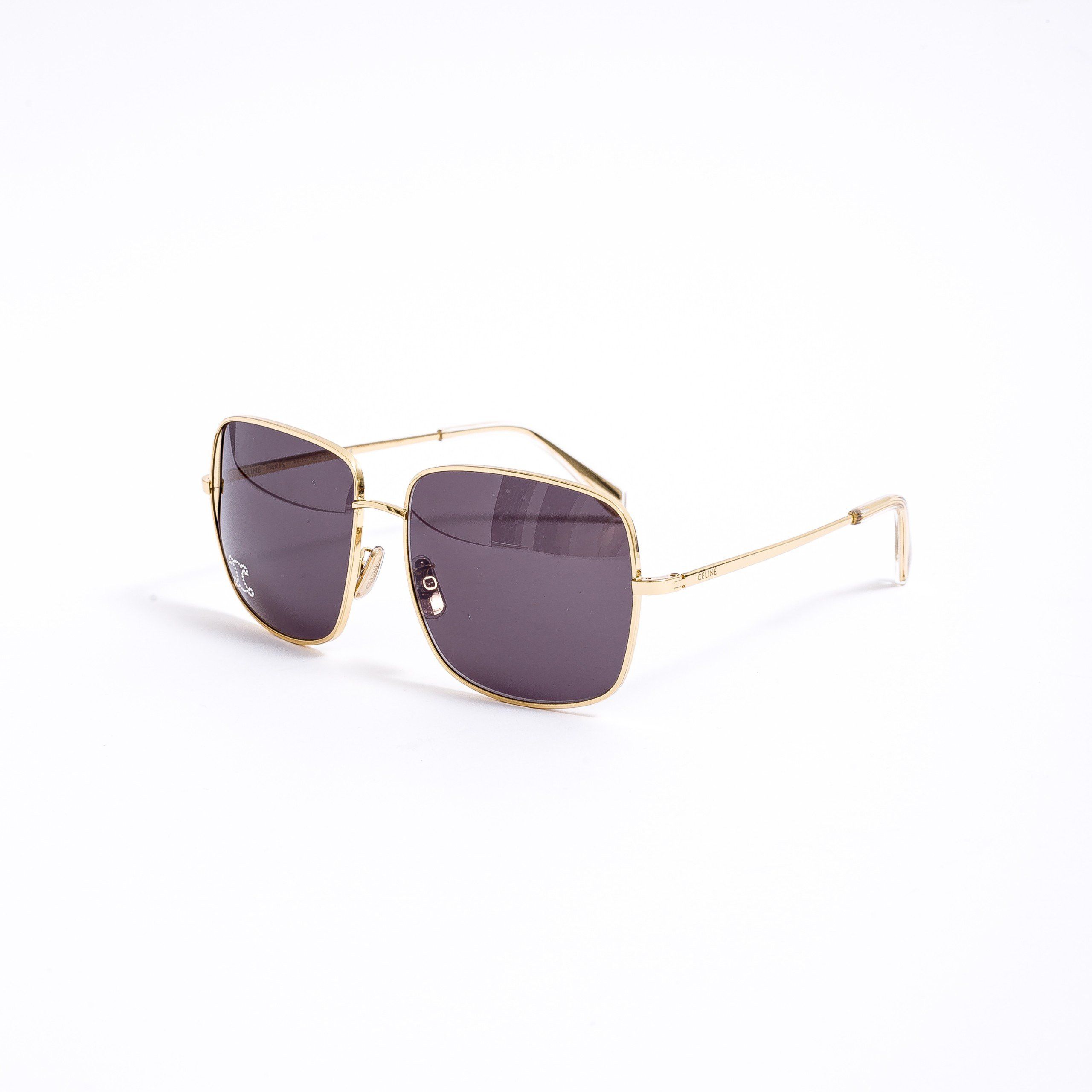 Celine CELINE Triomphe Rhinestone 01 Sunglasses In Metal Size ONE SIZE - 1 Thumbnail