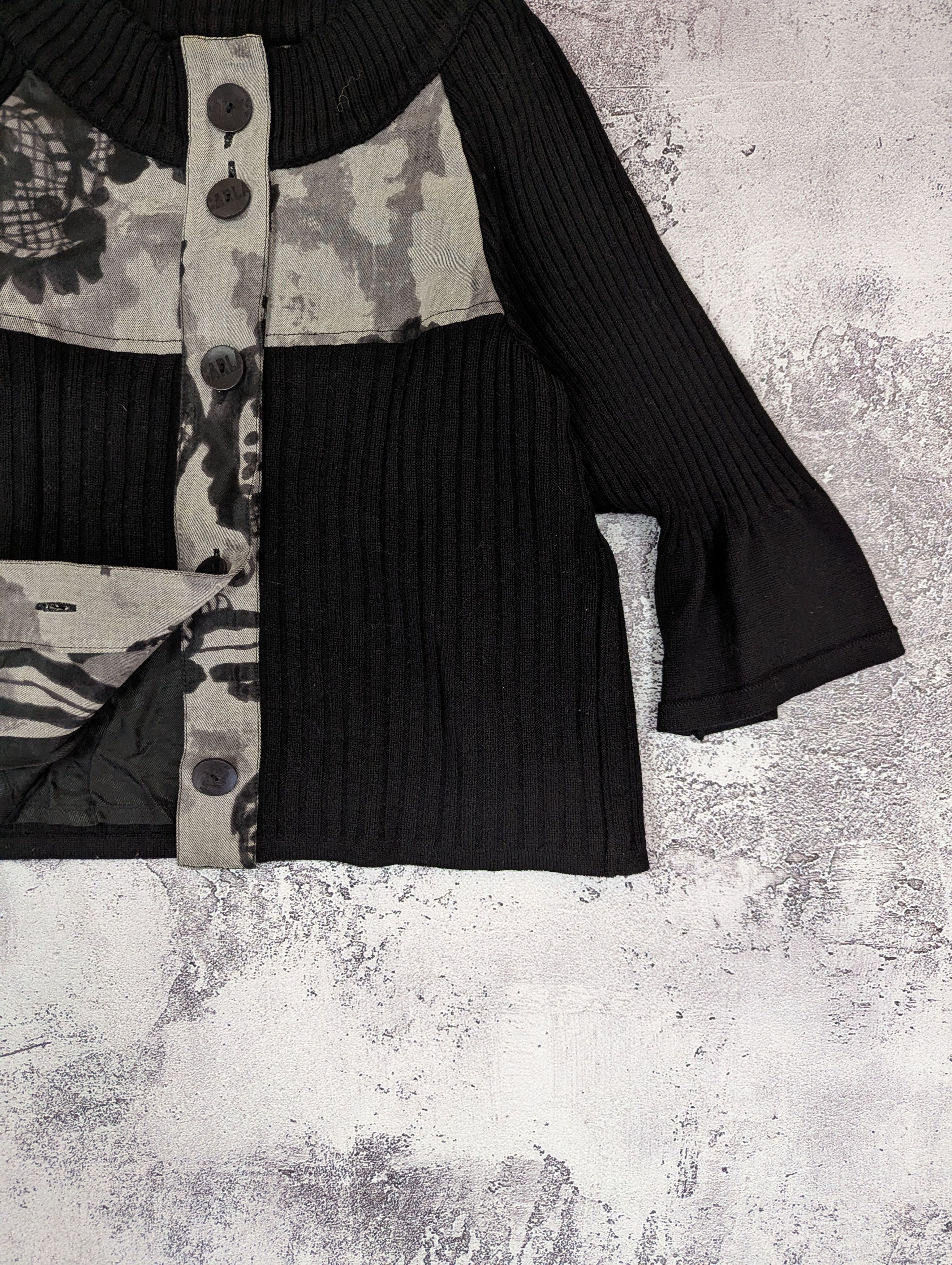 Vintage VTG Carla Du Nord Avant Garde Knit Cardigan 36 Size XS / US 0-2 / IT 36-38 - 3 Thumbnail
