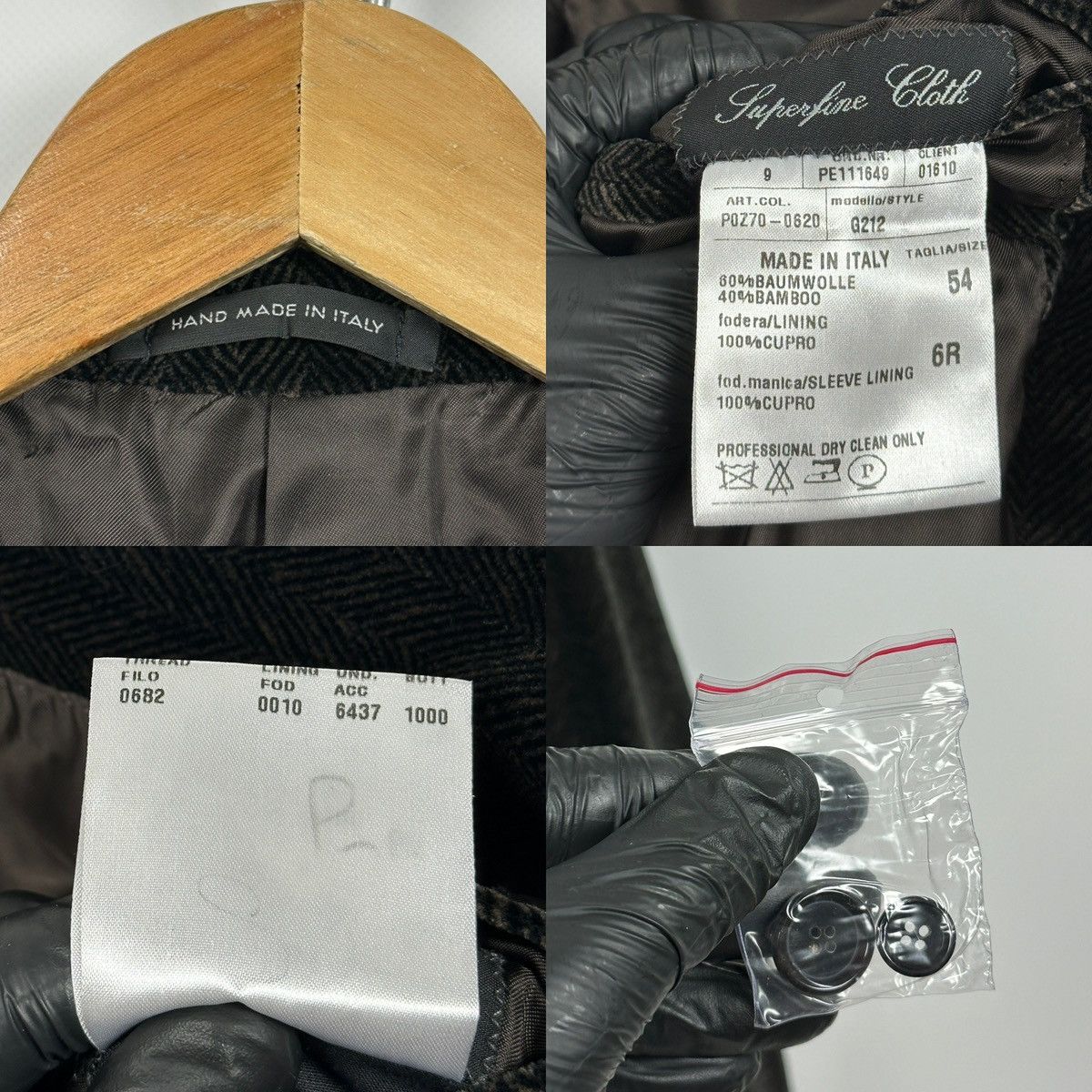 Caruso Raffaele Caruso Sartoria Parma Herringbone Handmade Blazer Size US L / EU 52-54 / 3 - 24 Thumbnail