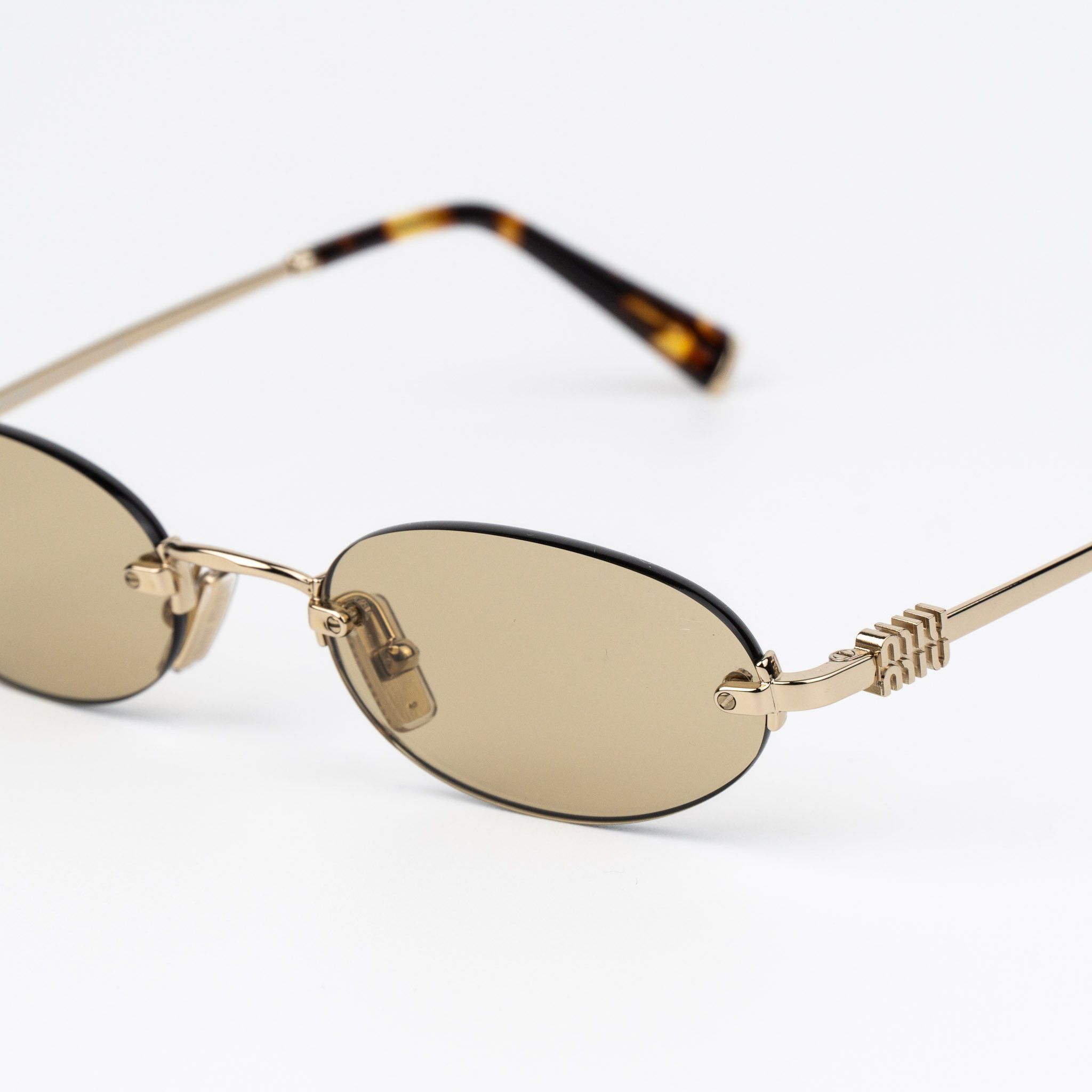 Miu Miu Miu Miu Women Sunglasses Oval MUA54S ZVN10R NEW AUTHENTIC Size ONE SIZE - 6 Thumbnail