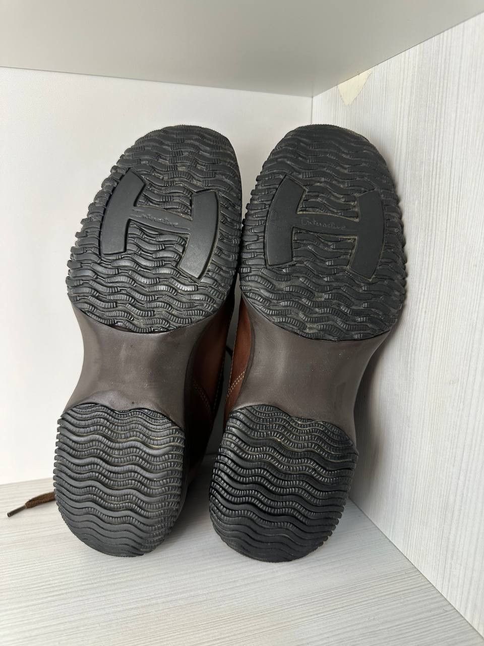 Hogan × Leather Hogan Interactive Leather Shoes Sneakers Italy Classic Brown Size US 5.5 / EU 38 - 6 Thumbnail
