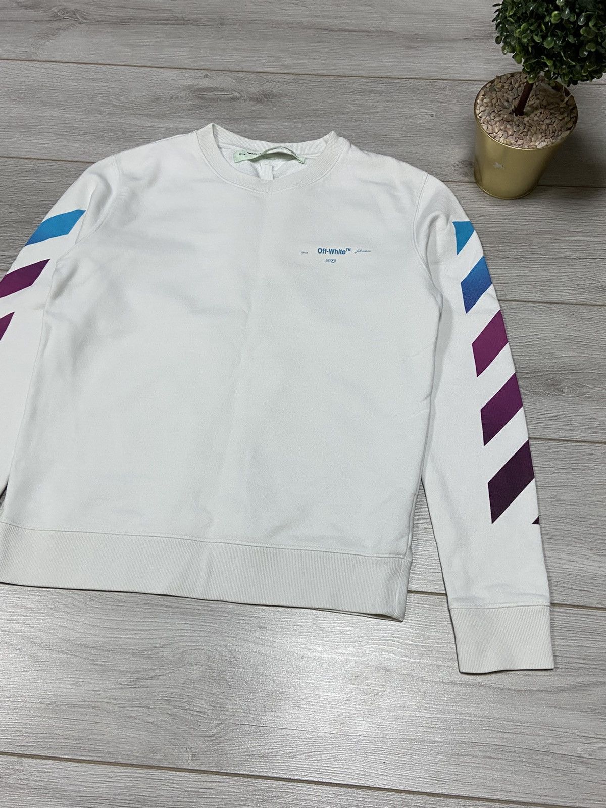 Off-White Off-White diagonal Gradient Arrows Sweatshirt Size US L / EU 52-54 / 3 - 3 Thumbnail
