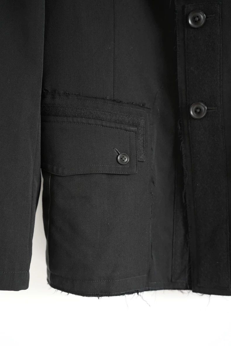 Yohji Yamamoto Yohji Yamamoto size 2 15aw tape-on-raw-edge triple blazer Size 36R - 7 Thumbnail