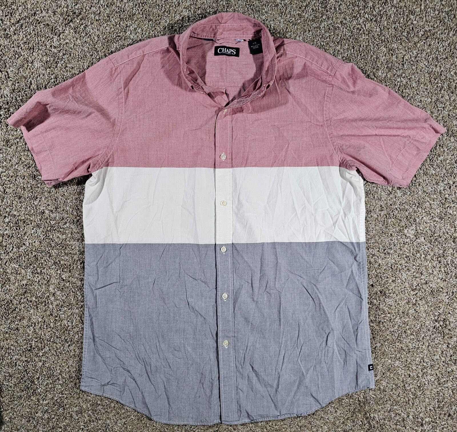 Chaps Chaps Button-Up Shirt Men's L Chaps Red Short Sleeve Collar Size US L / EU 52-54 / 3 - 1 Thumbnail