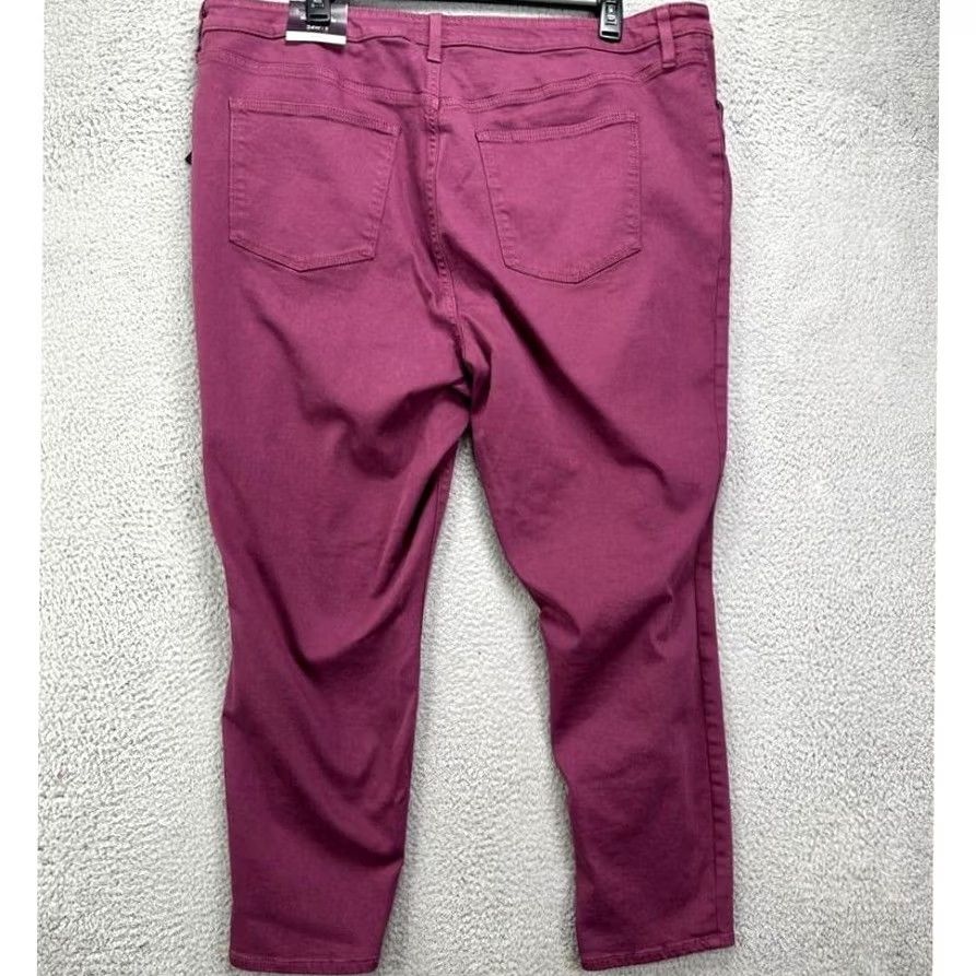 Vintage Ava Viv Skinny Jeans Womens 24W Plus Purple High Rise Stretch Jeans 29in Inseam Womens Size 42" / US 20 - 2 Thumbnail