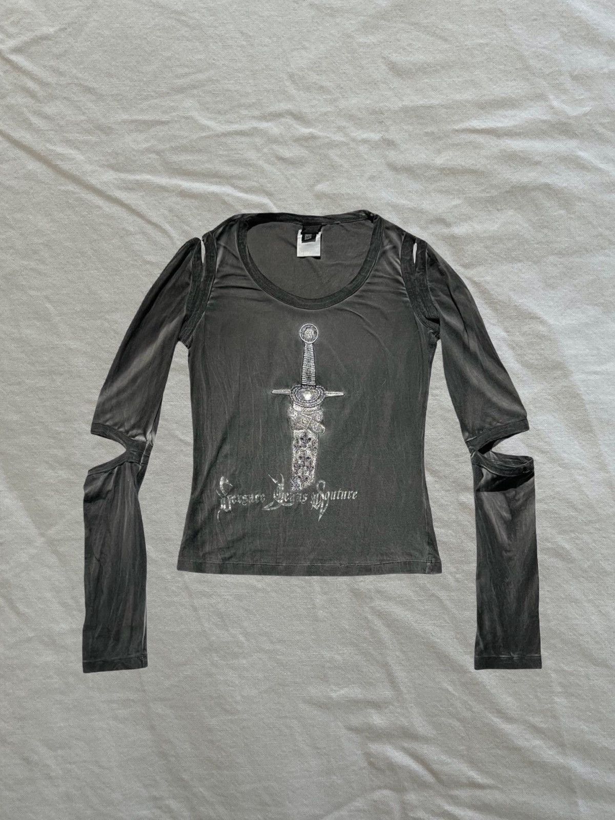 Versace Jeans Couture Rare : gothic VERSACE JEANS COUTURE cut-out top Size S / US 4 / IT 40 - 1 Thumbnail