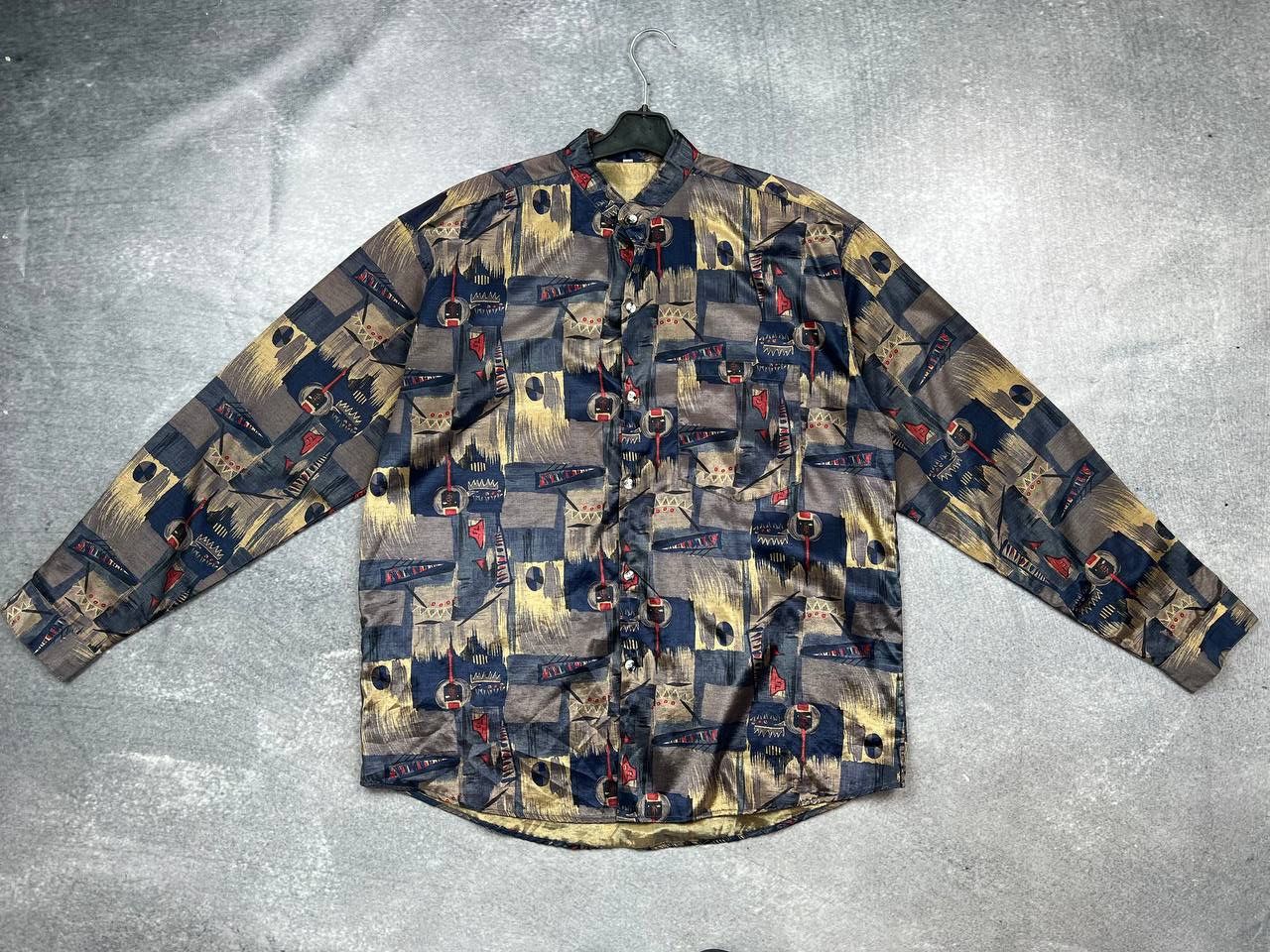 Vintage vintage 90s silk shirt Size US XL / EU 56 / 4 - 1 Thumbnail