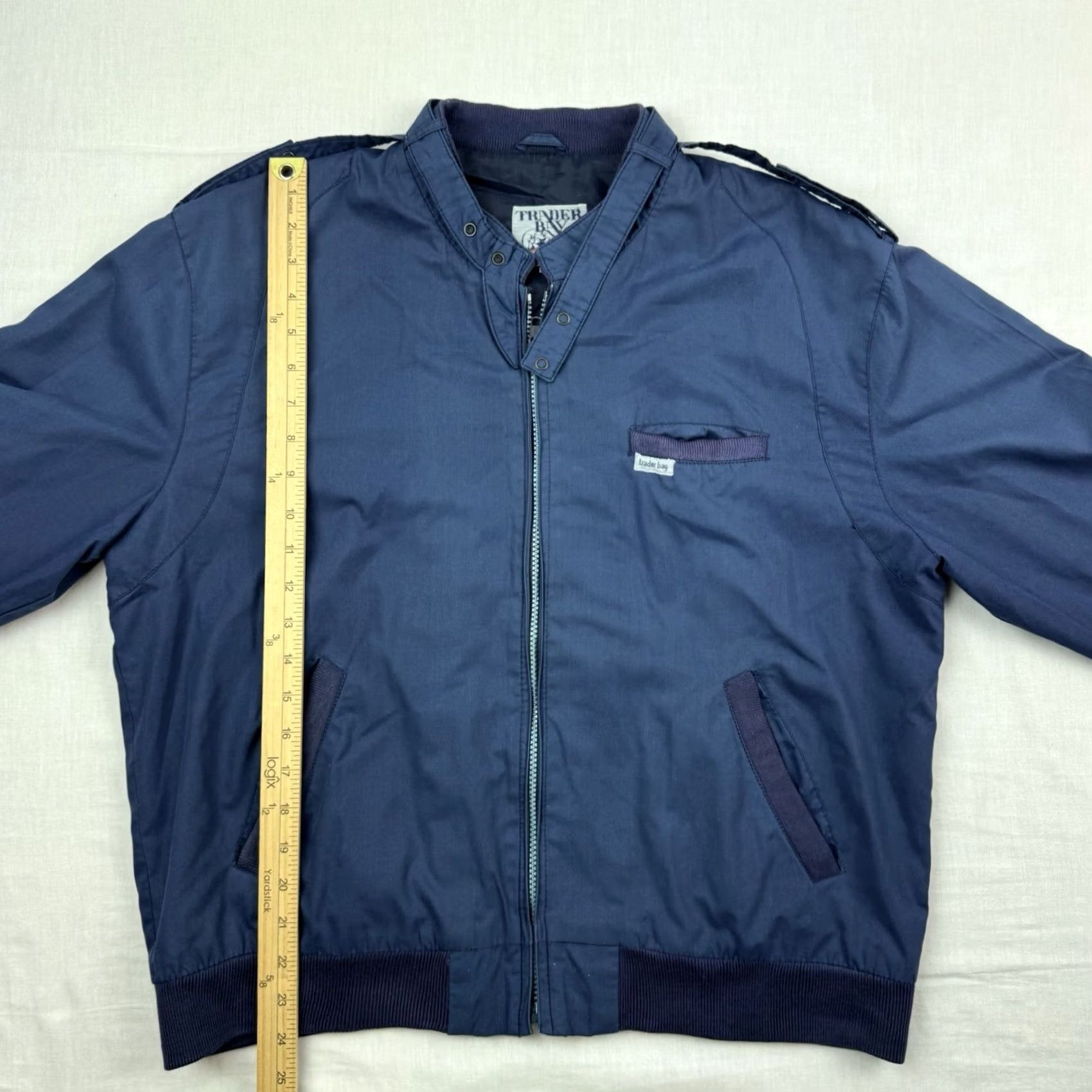 Members Only VINTAGE Trader Bay Jacket Mens Large 1980s Windbreaker Blue Zip Snap Logo Classic Members Only Size US L / EU 52-54 / 3 - 4 Thumbnail