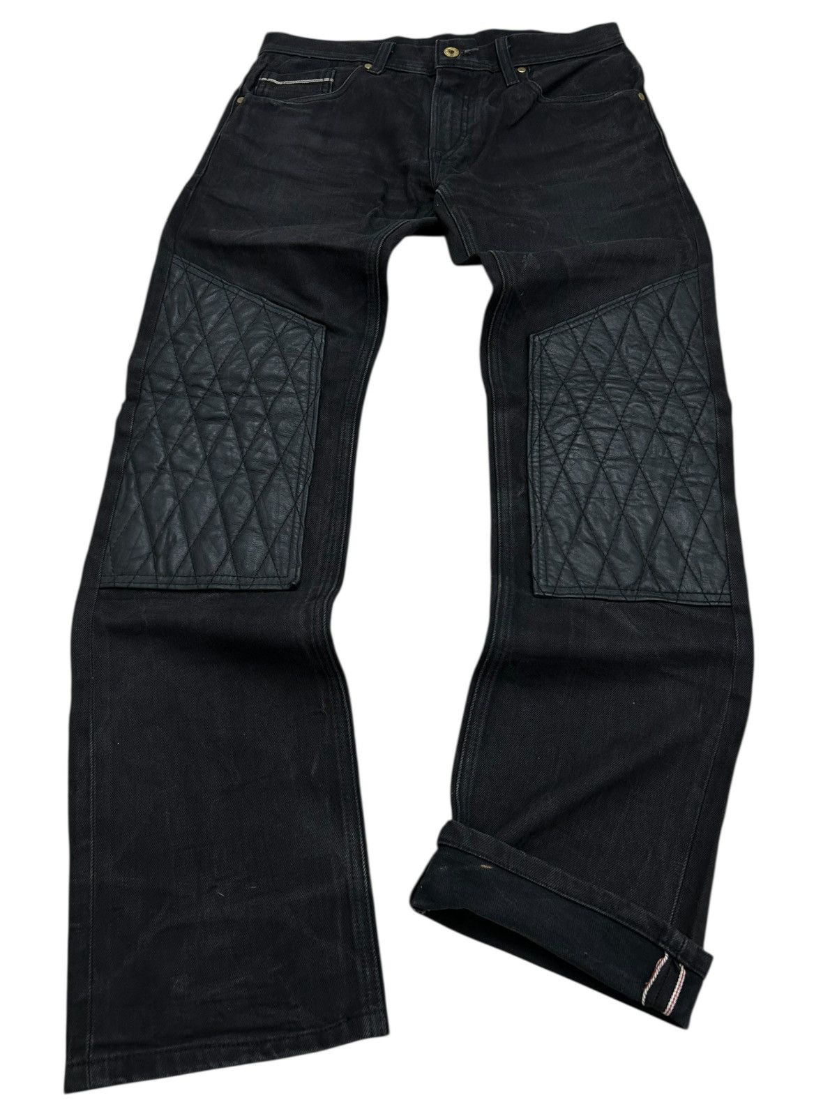 Hysteric Glamour Union Made Selvedge Neo Biker Leather Padded Racing Sport Size US 30 / EU 46 - 1 Thumbnail
