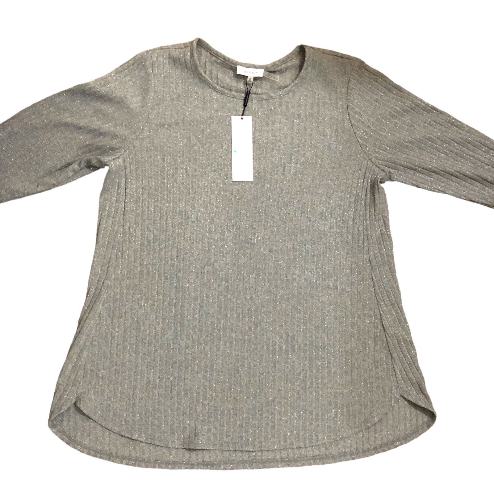 Calvin Klein Lightweight Round Hem Sparkly Crew Neck Ribbed Knit Sweater Size XL / US 12-14 / IT 48-50 - 9 Thumbnail