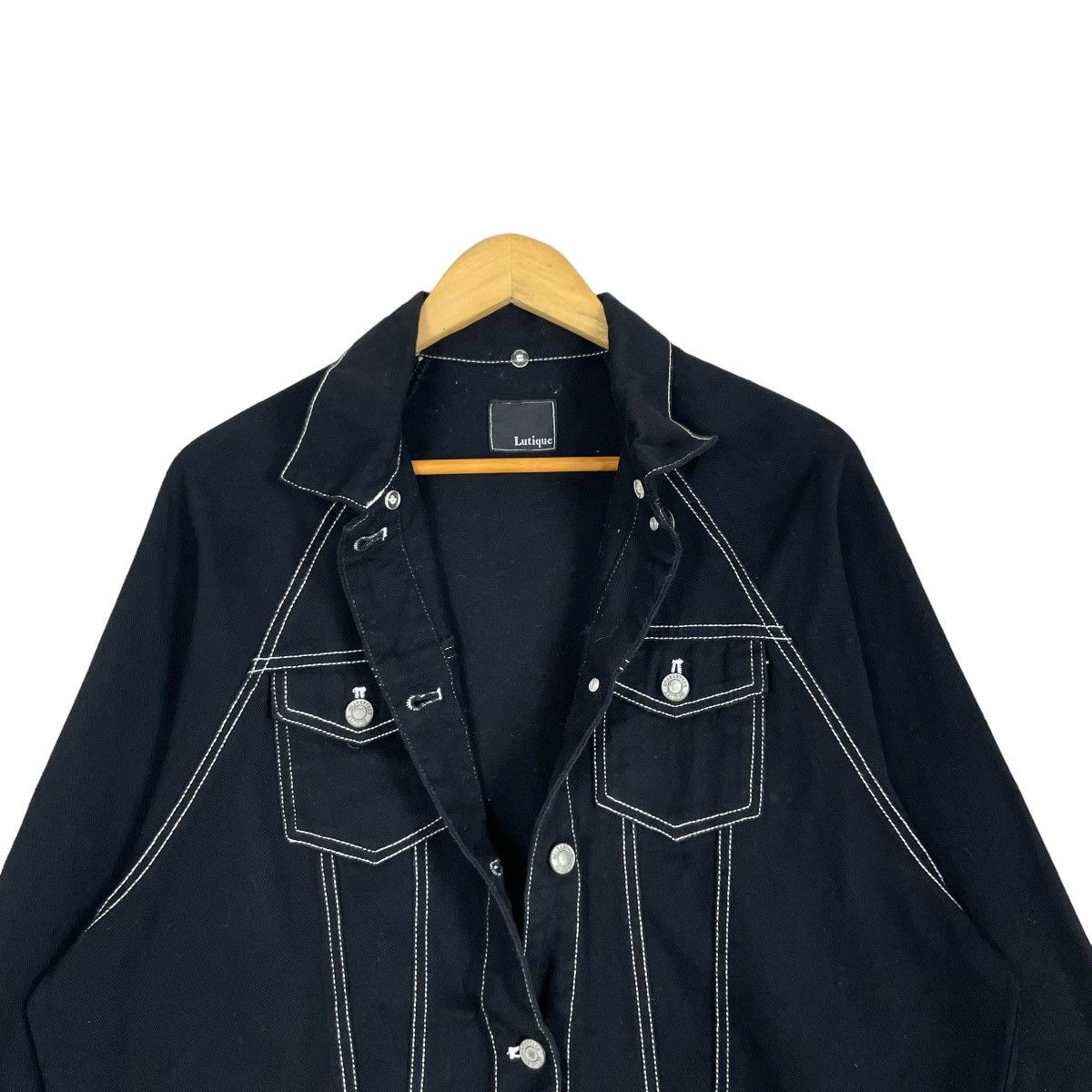 If Six Was Nine Vintage Lutique Japan Denim Jacket Women Designer Button Up Size M / US 6-8 / IT 42-44 - 8 Thumbnail