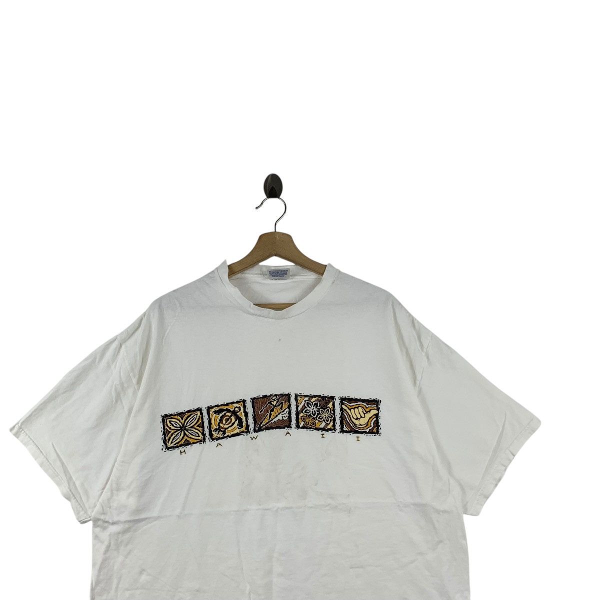 Vintage Vintage 90’ HAWAII HANG LOOSE Hanes Tag Tee Shirt Top Box Size US XL / EU 56 / 4 - 2 Thumbnail