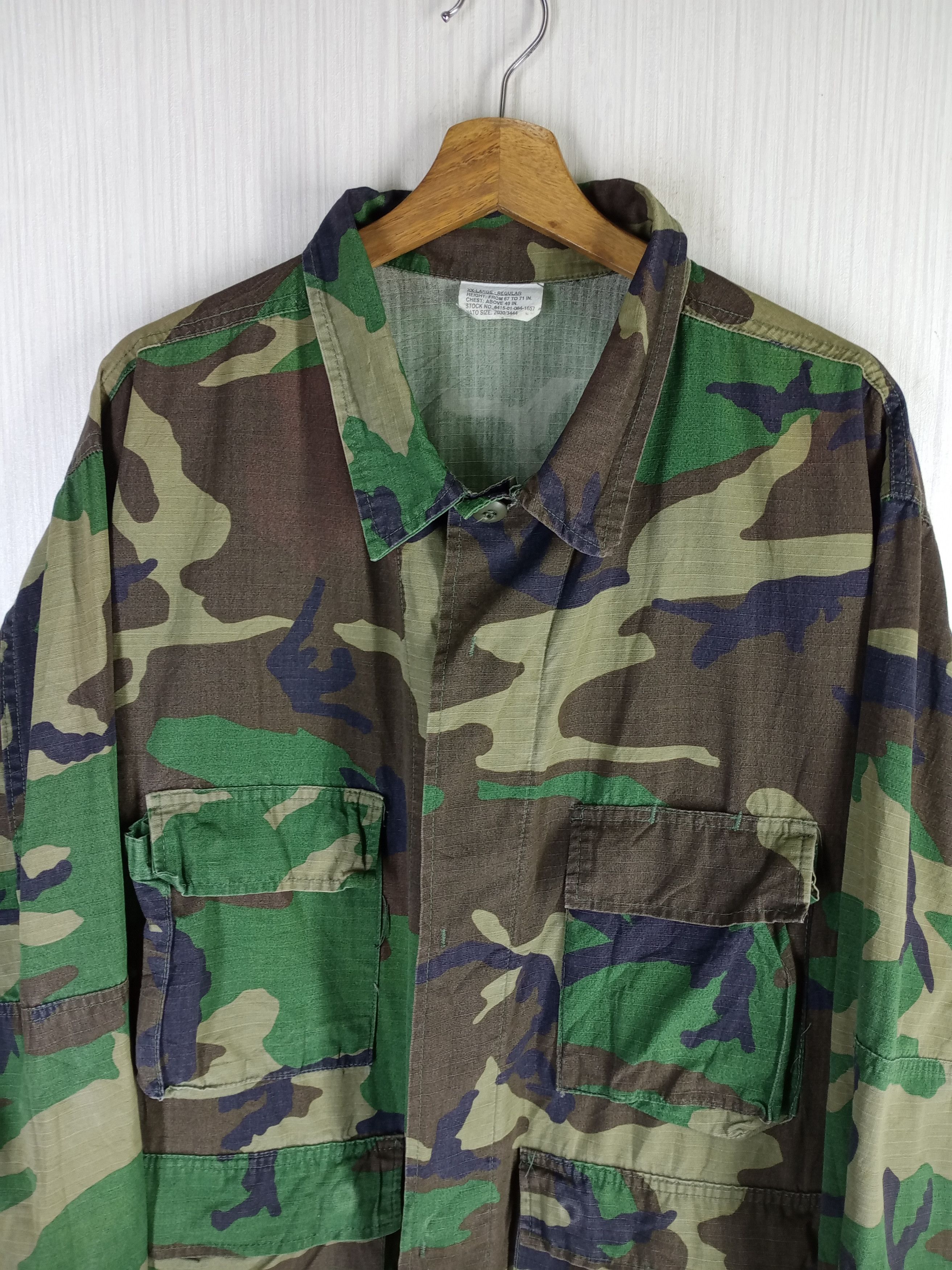 Vintage Rare Vintage 80s US Army Camo Military Jacket Size US XXL / EU 58 / 5 - 5 Thumbnail