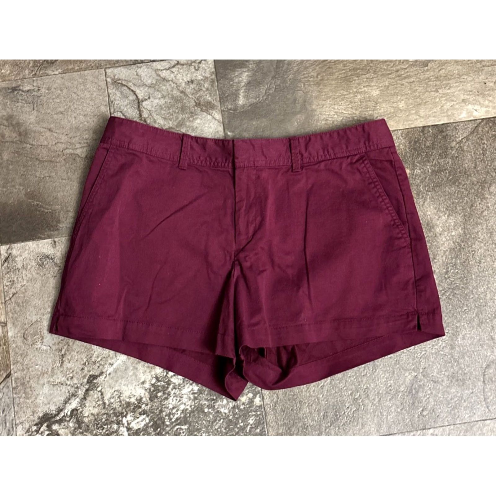 Gap GAP City Shorts Shirt? 12 Purple Mid Rise 34x3 Pockets Stretch 3 Inseam Regular Women Black? Size 34" / US 12 / IT 48 - 2 Thumbnail