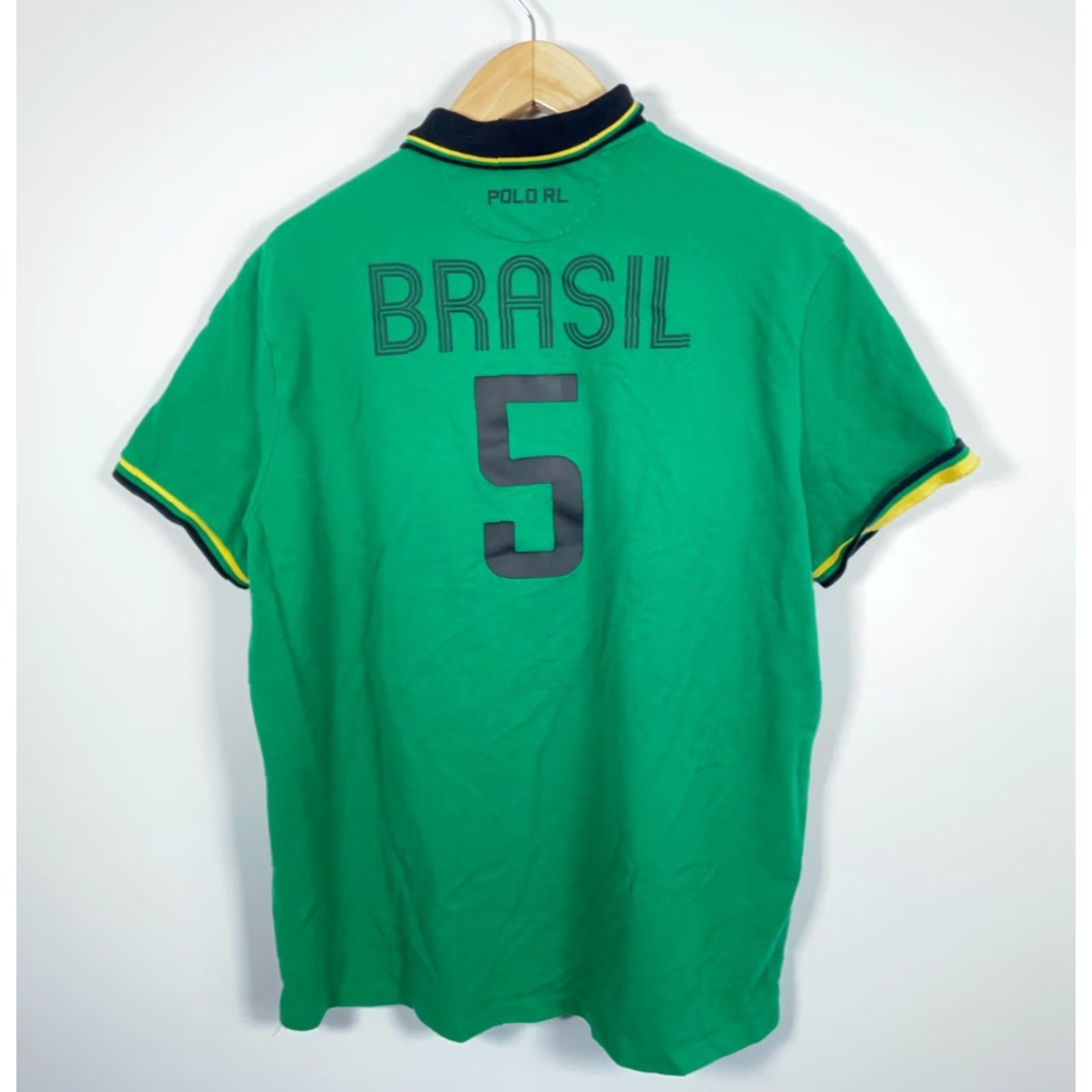 Polo Ralph Lauren Polo Ralph Lauren Shirt Men's 2XL Green Yellow Custom Slim Fit Brazil Size US XXL / EU 58 / 5 - 2 Thumbnail