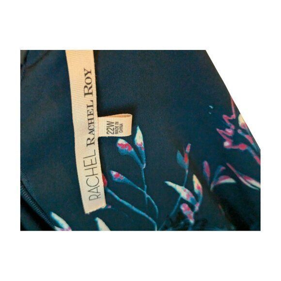 Other Rachel Roy Blue Floral Plus Size Sleeveless Dress 22W Size 3XL / US 20-22 - 5 Thumbnail