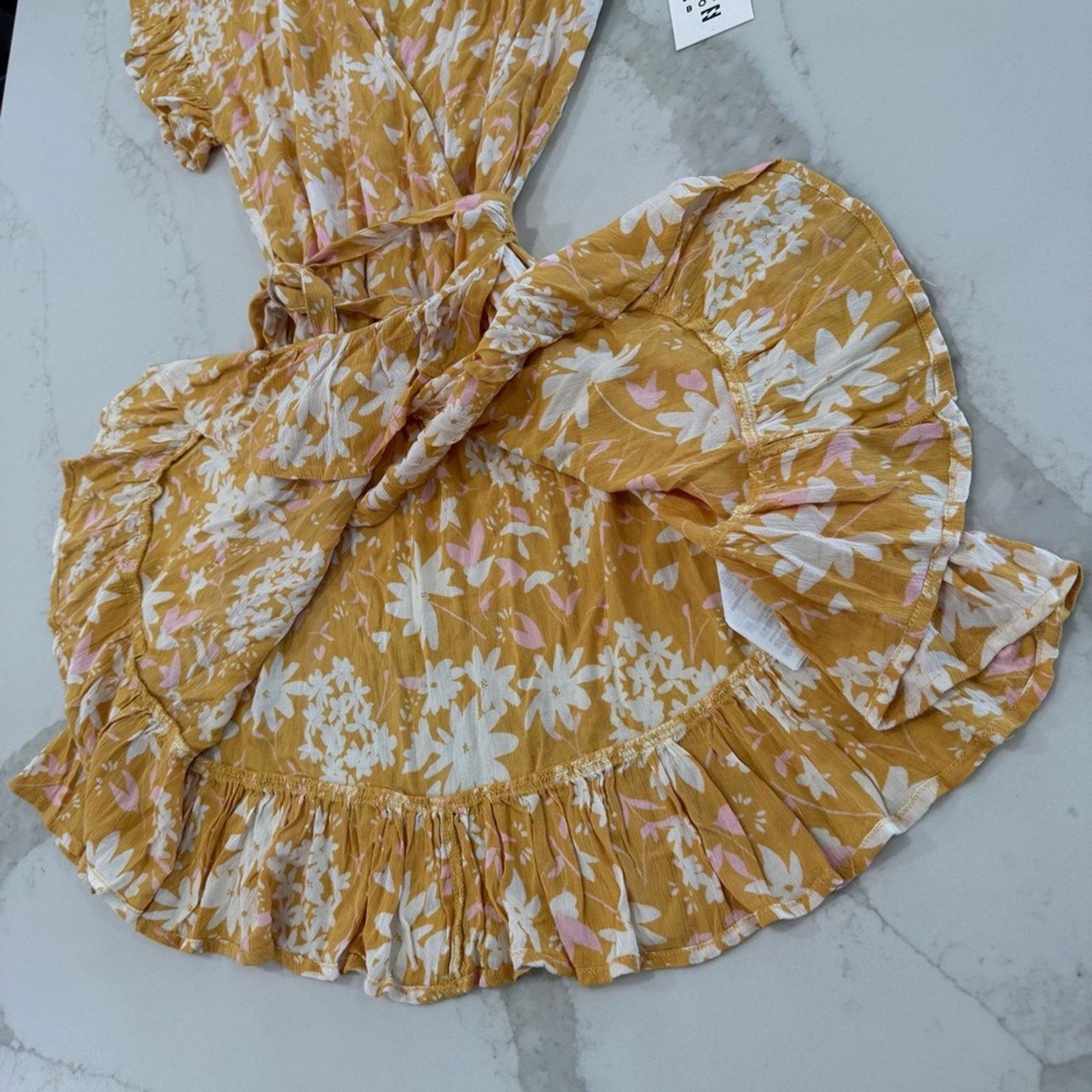 Billabong Billabong NWT Wrap Roll Ruffle Floral Mini Dress Women Small Size S / US 4 / IT 40 - 12 Thumbnail