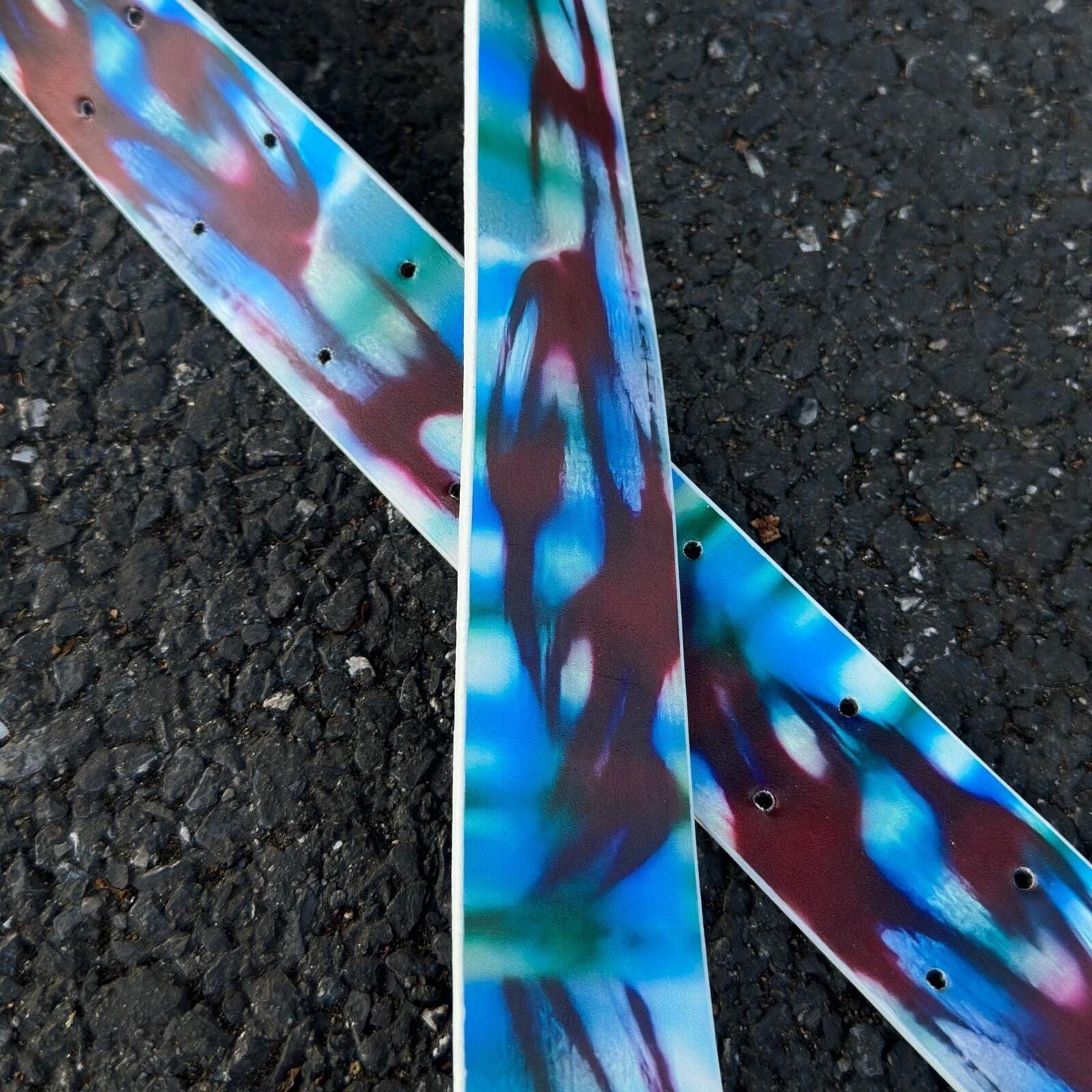 Other Neon Graffiti Paint-Splash Belt | Cyberpunk Blue Purple Size ONE SIZE - 4 Thumbnail