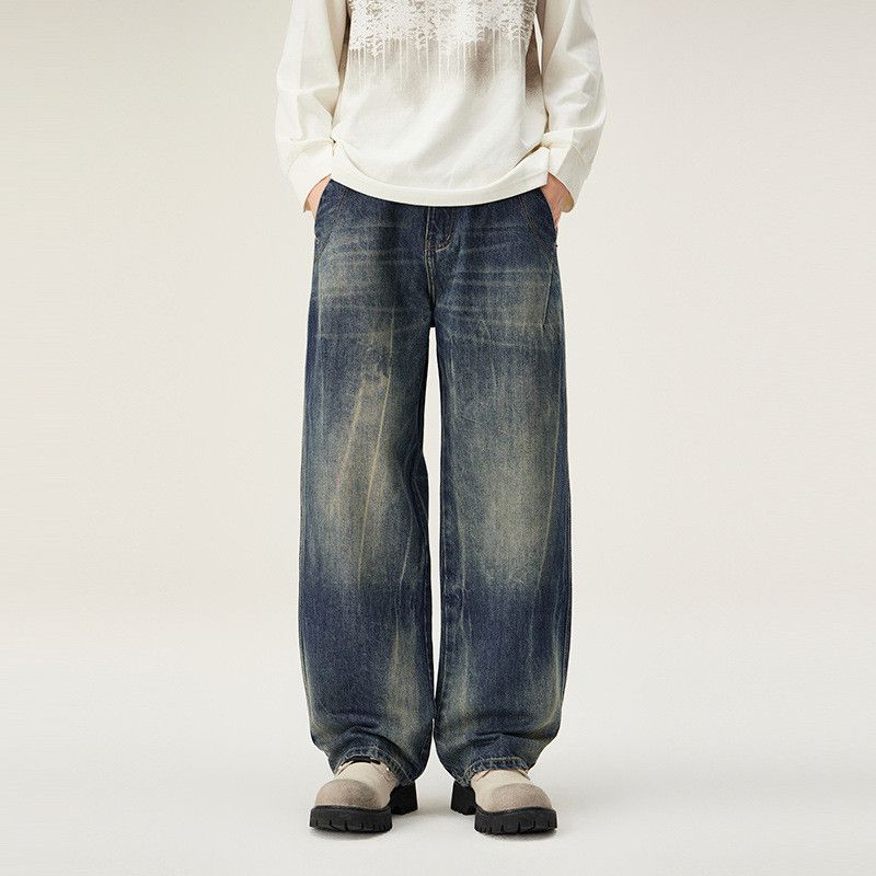 Vintage Men's American street straight loose retro gradient jeans Size US 32 / EU 48 - 1 Thumbnail