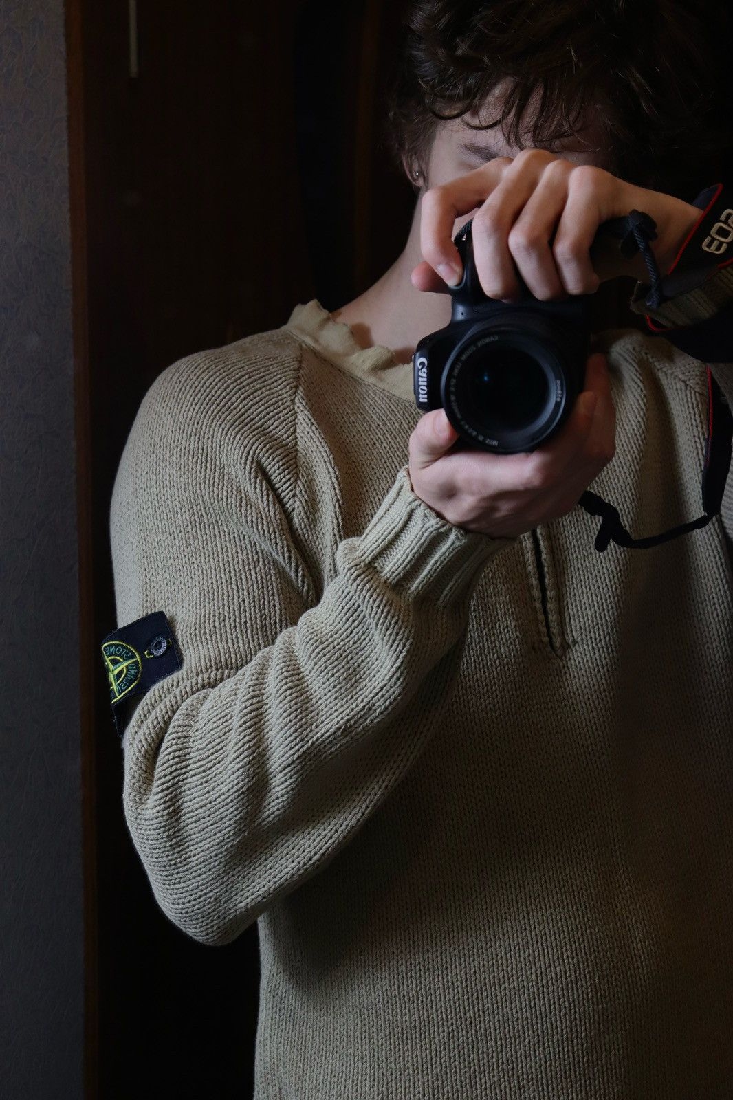 Stone Island Stone Island (Spring / Summer 2001) Beige Knit Pullover Size US L / EU 52-54 / 3 - 2 Thumbnail