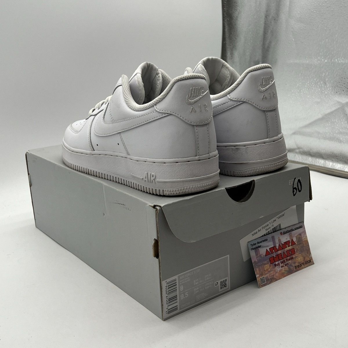 Nike Air Force 1 triple white Size US 8 / EU 41 - 4 Thumbnail