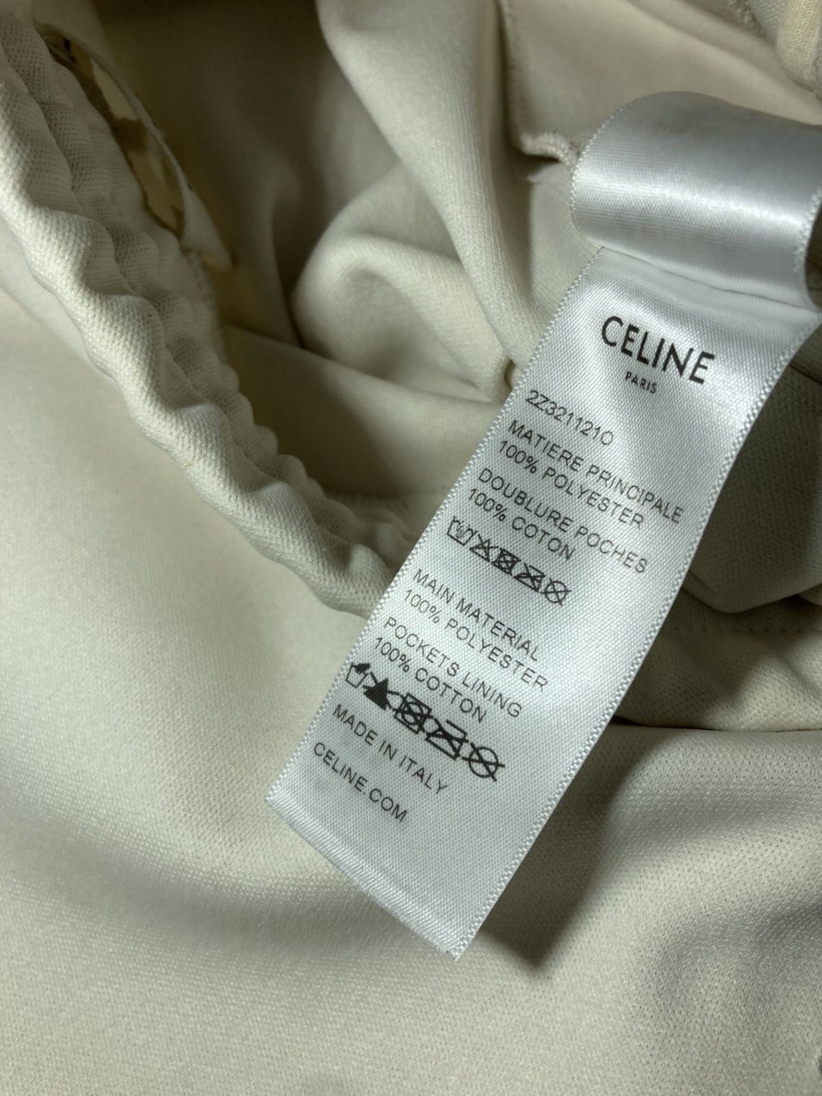 Celine SS23 Celine Lightning Crystal Sweatpants Cream 2023 Jewel S Size US 30 / EU 46 - 13 Thumbnail