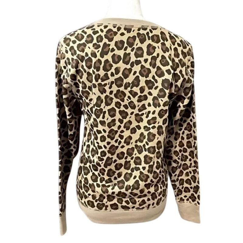 Other Amazon Essentials French Fleece Sweatshirt Leopard Brown XS Size XS / US 0-2 / IT 36-38 - 6 Thumbnail