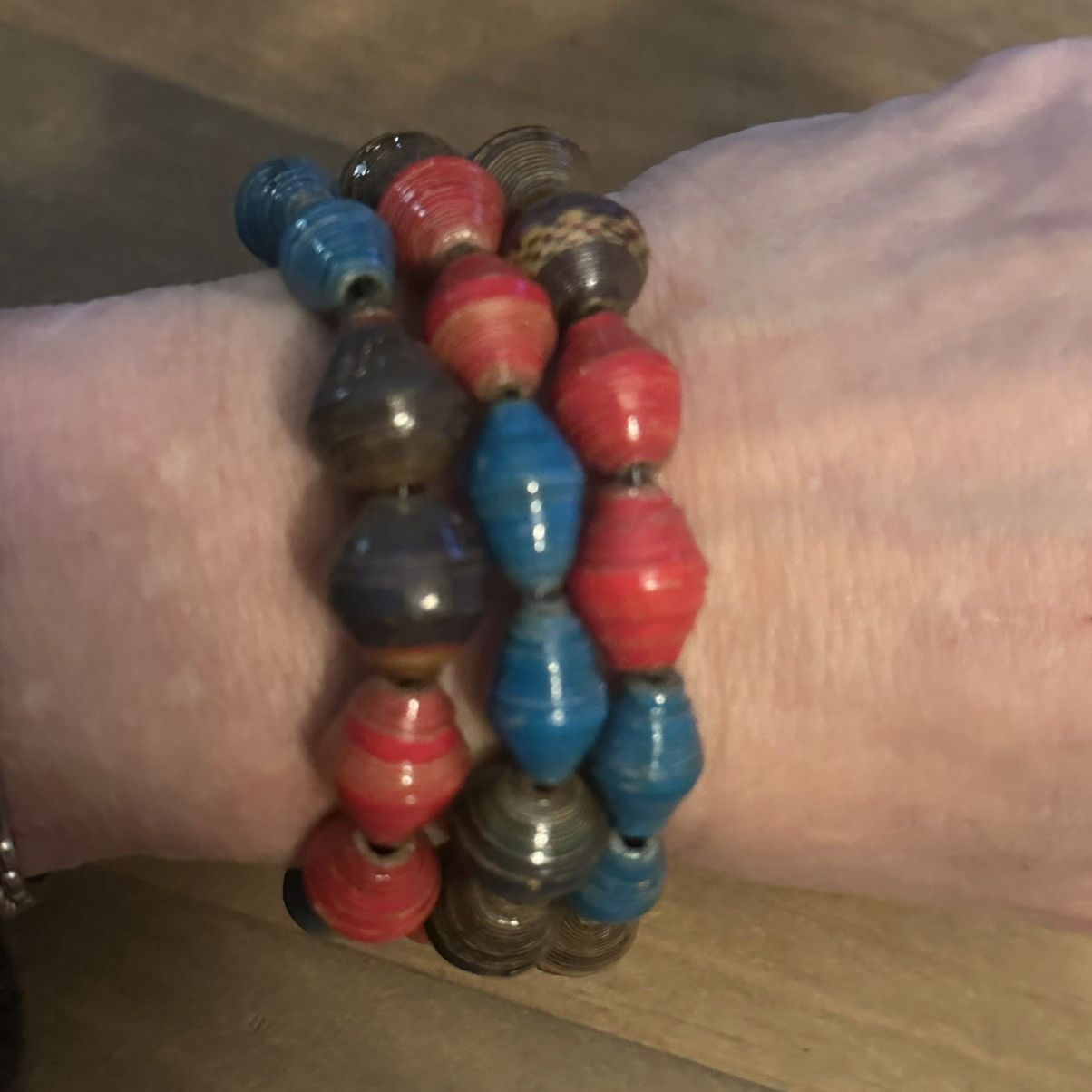 Other Multicolor paper bead coil wrap bracelet Size ONE SIZE - 3 Thumbnail
