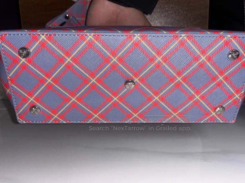 Vivienne Westwood Vivienne Westwood size os Powder blue plaid faux leather ha Size ONE SIZE - 9 Thumbnail