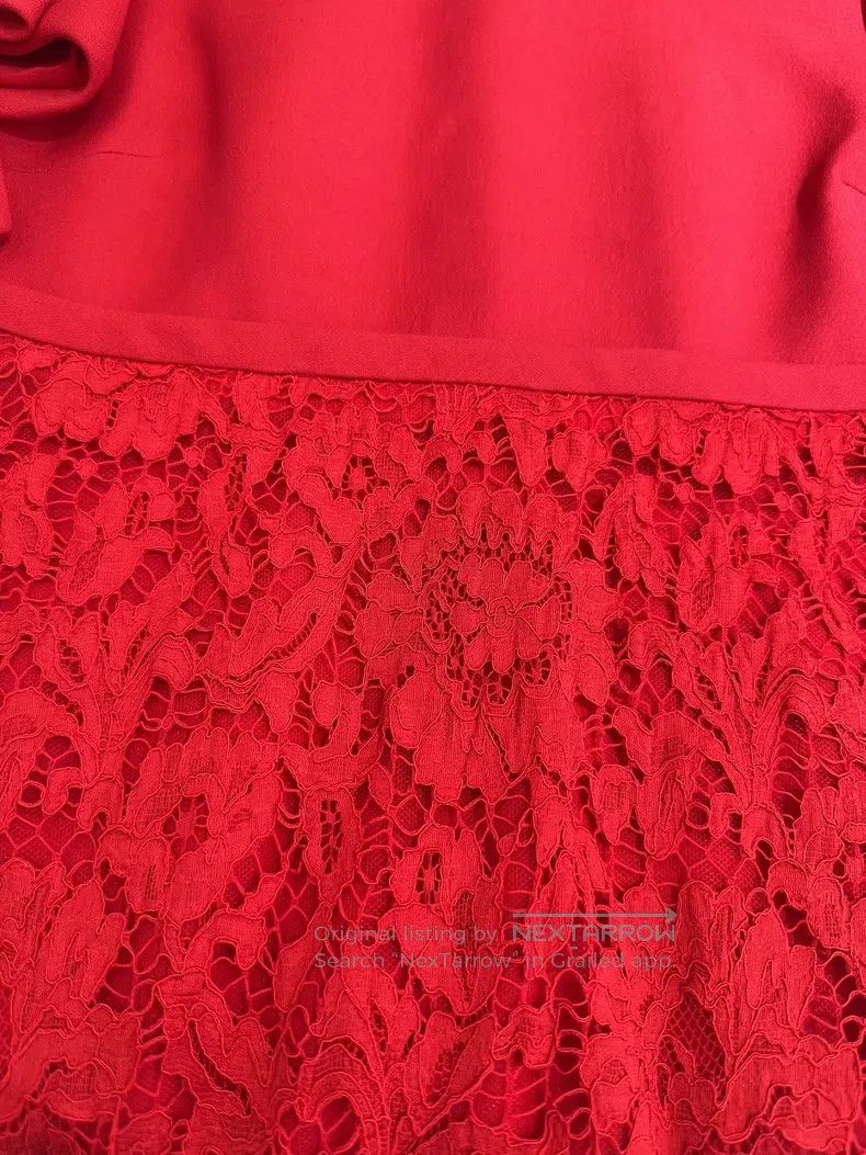 Valentino Valentino Red lace dress Size S / US 4 / IT 40 - 6 Thumbnail