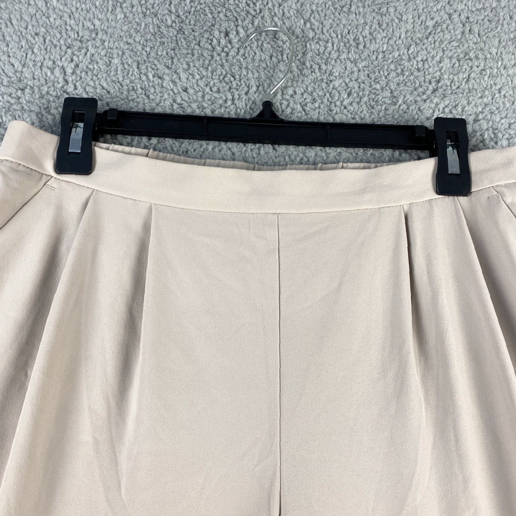 Vintage Wallis Wallis Tan Pleated Dress Pants - Size Women's 10 Curved Business 39-31 Size 32" / US 10 / IT 46 - 3 Thumbnail
