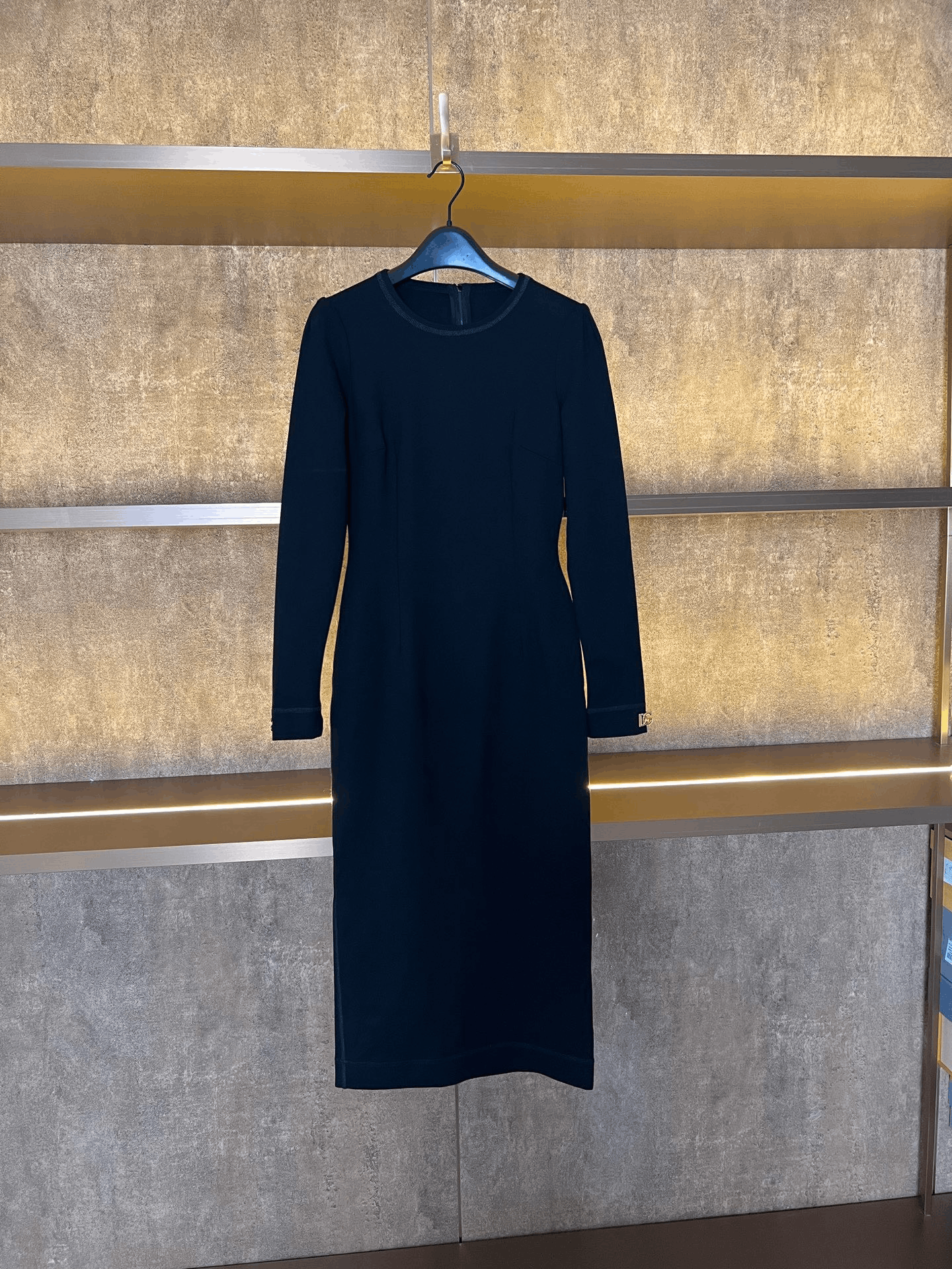 Dolce & Gabbana D&G Gold Logo Round Neck Dress Size S / US 4 / IT 40 - 1 Thumbnail