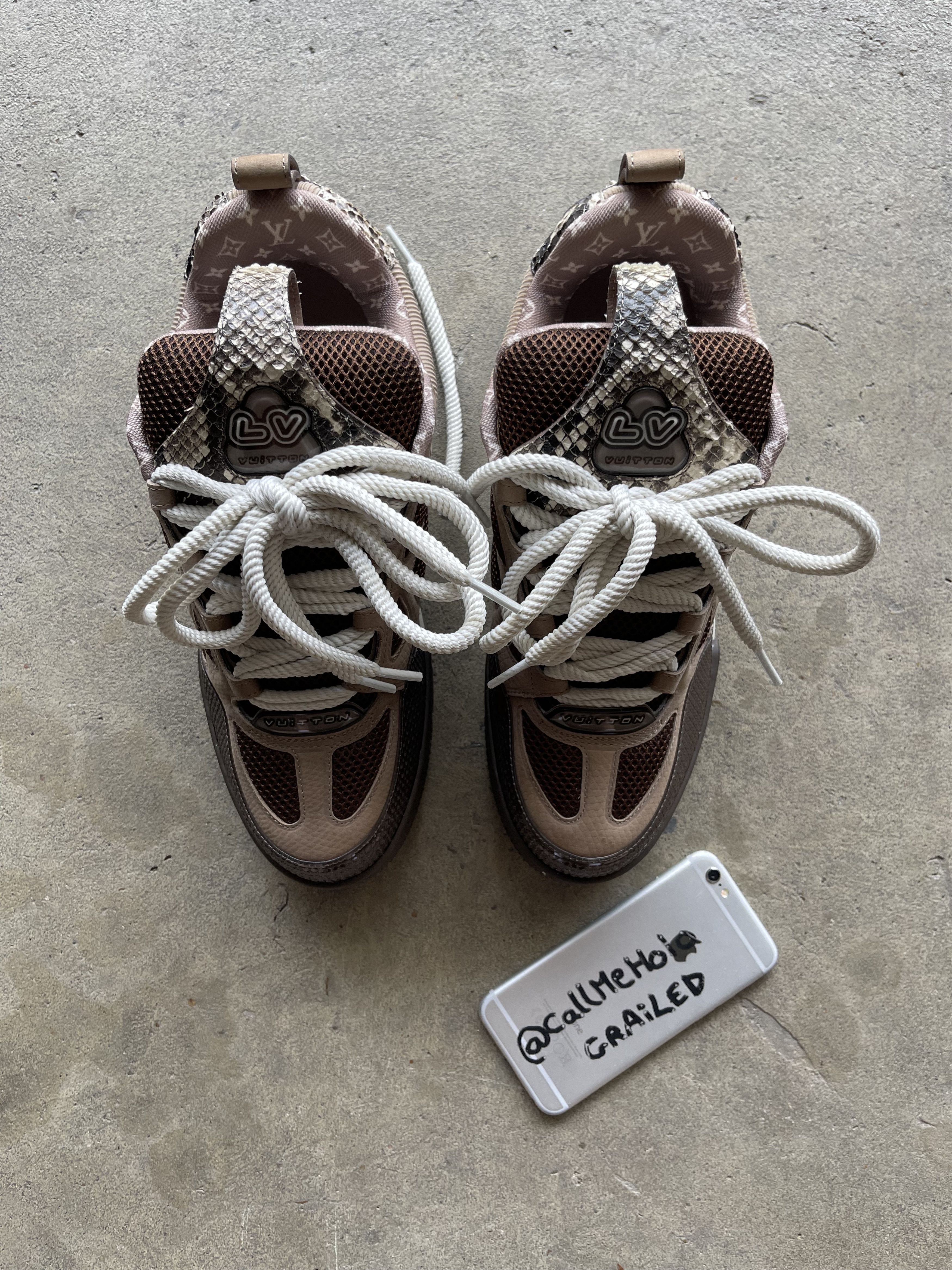 Louis Vuitton Louis Vuitton FW 2022 Python Skin Skate Sneakers Size US 8 / EU 41 - 3 Thumbnail