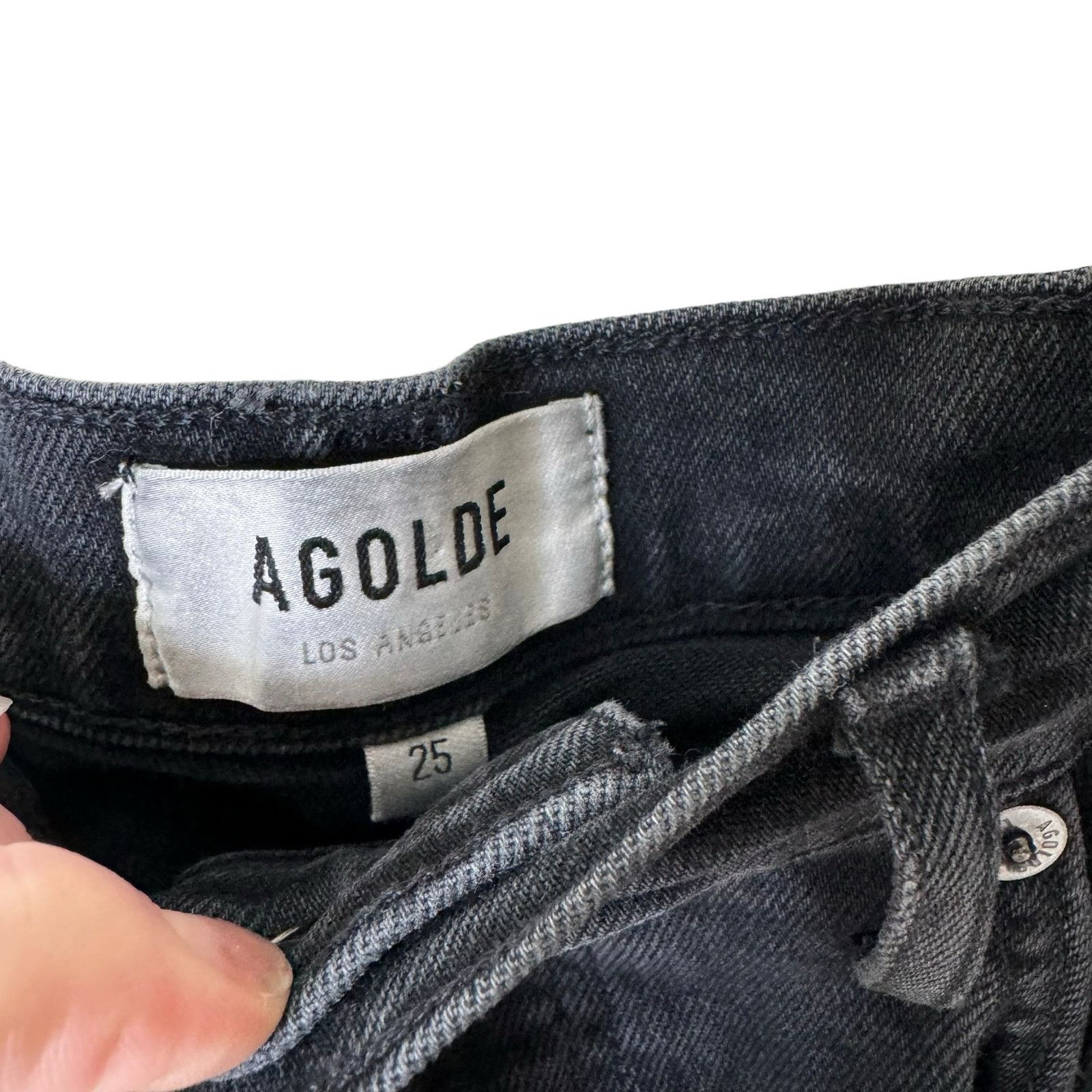 Agolde AGOLDE RILEY HIGH RISE STRAIGHT CROP IN PANORAMIC Button Fly Size 25" / US 0 / IT 36 - 3 Thumbnail