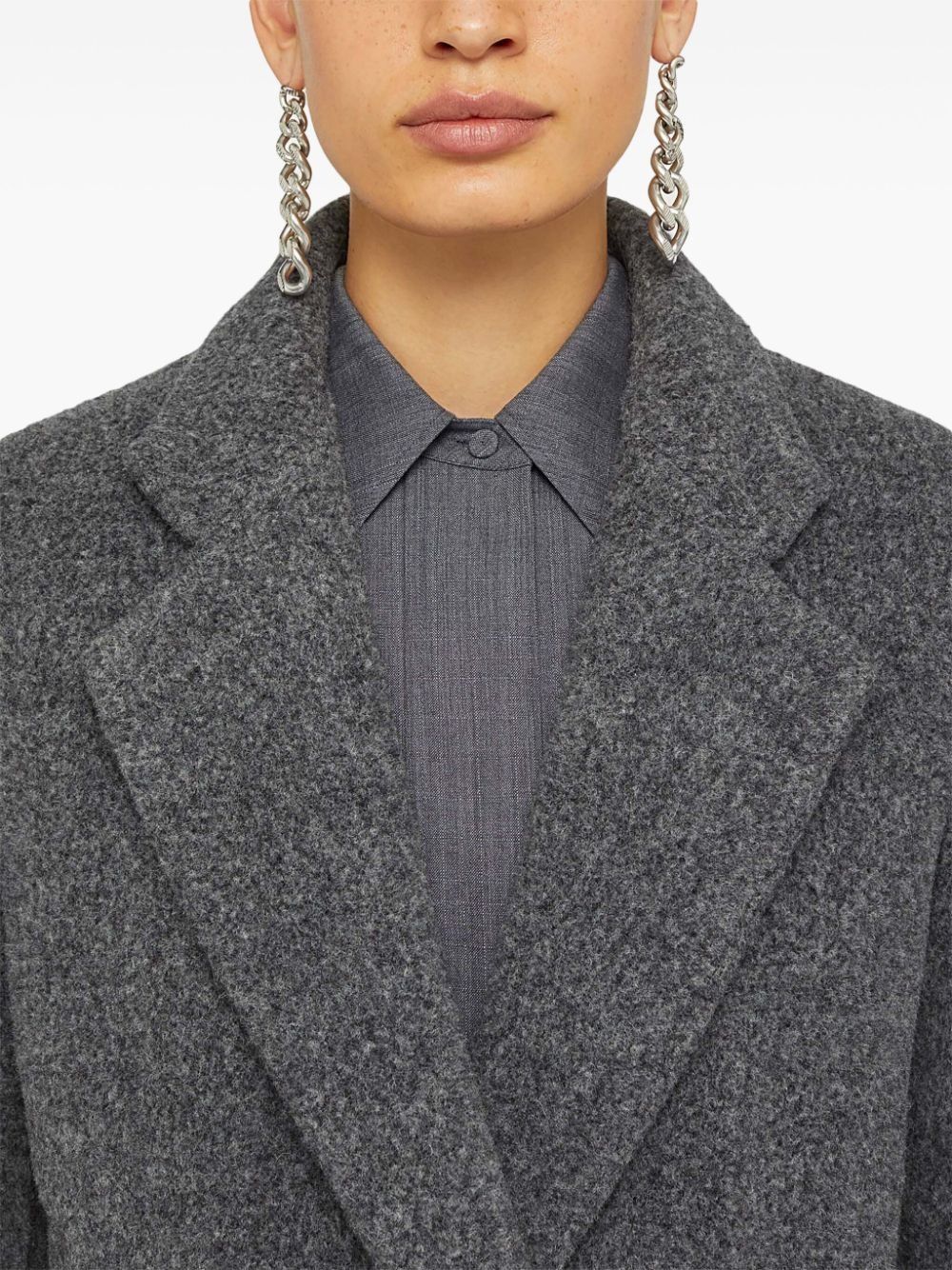 Jil Sander o1w1db10825 Long Coat in Gray Size S / US 4 / IT 40 - 5 Thumbnail