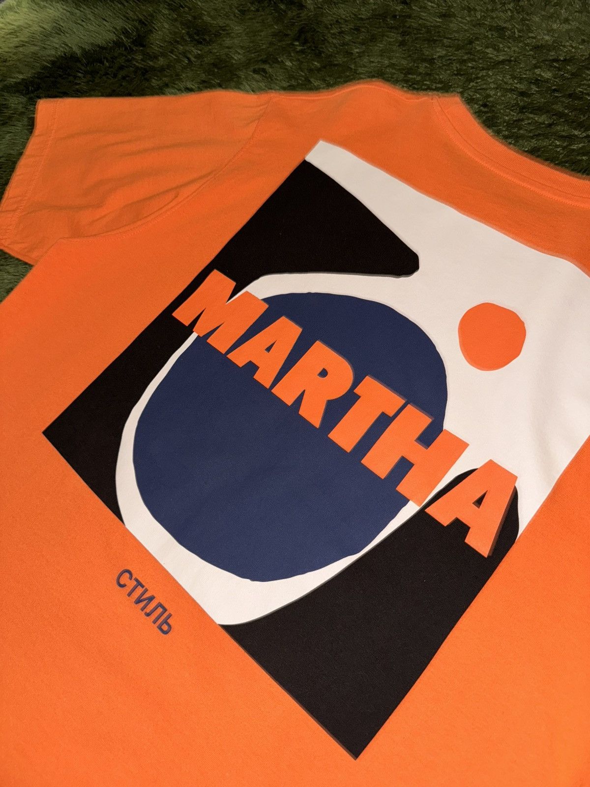 Heron Preston [M] Heron Preston “Martha” Graphic Loose Fit T-Shirt Orange Size US M / EU 48-50 / 2 - 9 Thumbnail