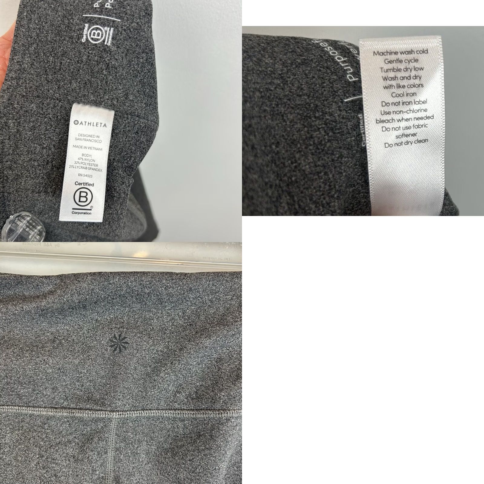 Athleta Athleta Gray Leggings Woman XL Cropped Pants Pockets High Rise Activewear 54023 Size 40" / US 18 - 8 Thumbnail
