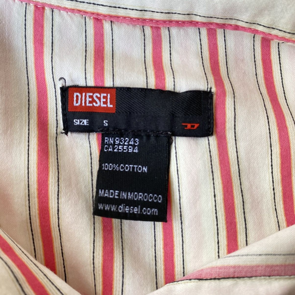 Diesel DIESEL White Striped Snap-Button Shirt Size S / US 4 / IT 40 - 6 Thumbnail