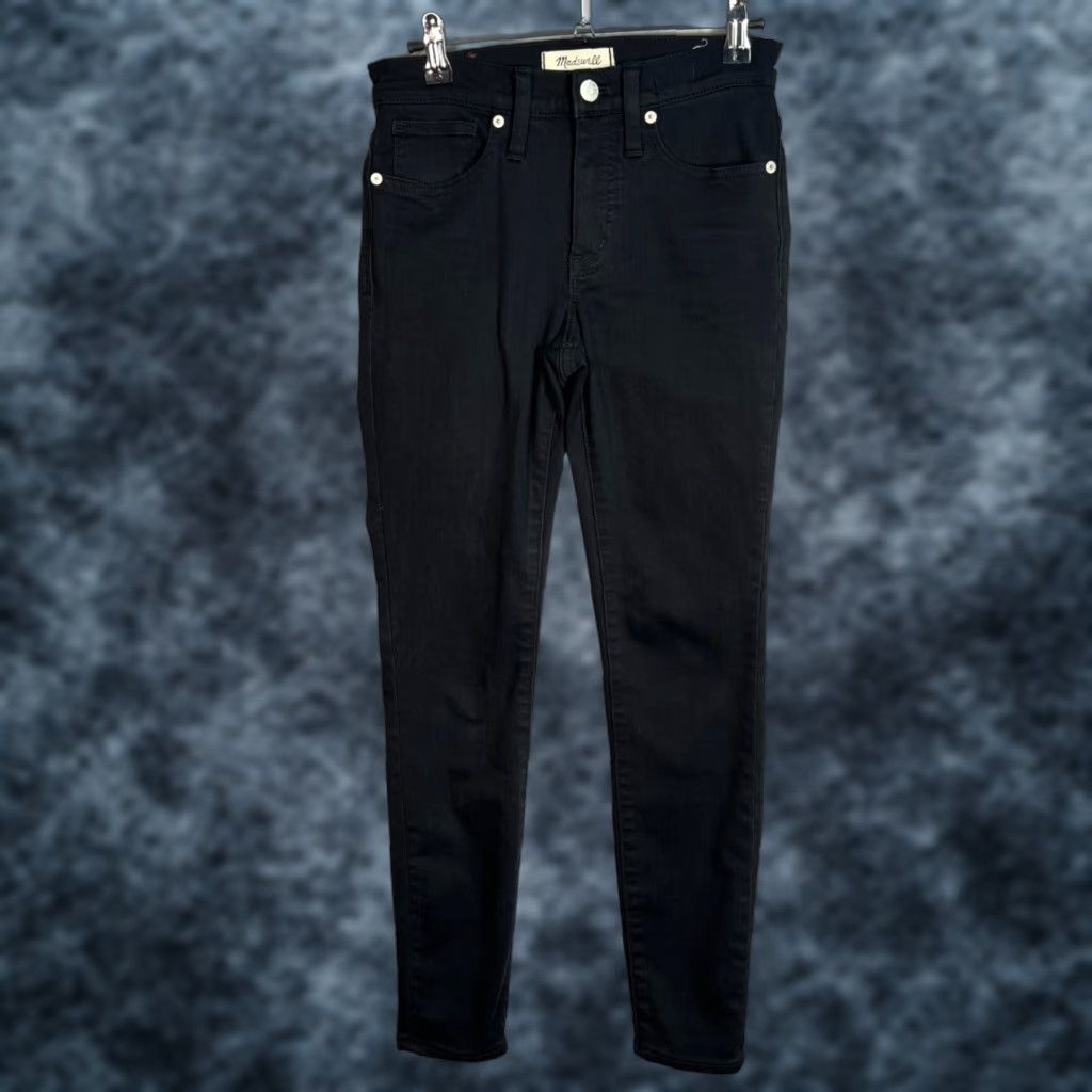 Madewell Madewell Womens Skinny Jeans 24 Black Cotton Blend 9" High-Rise Stretch Denim Size 42" / US 20 - 1 Thumbnail