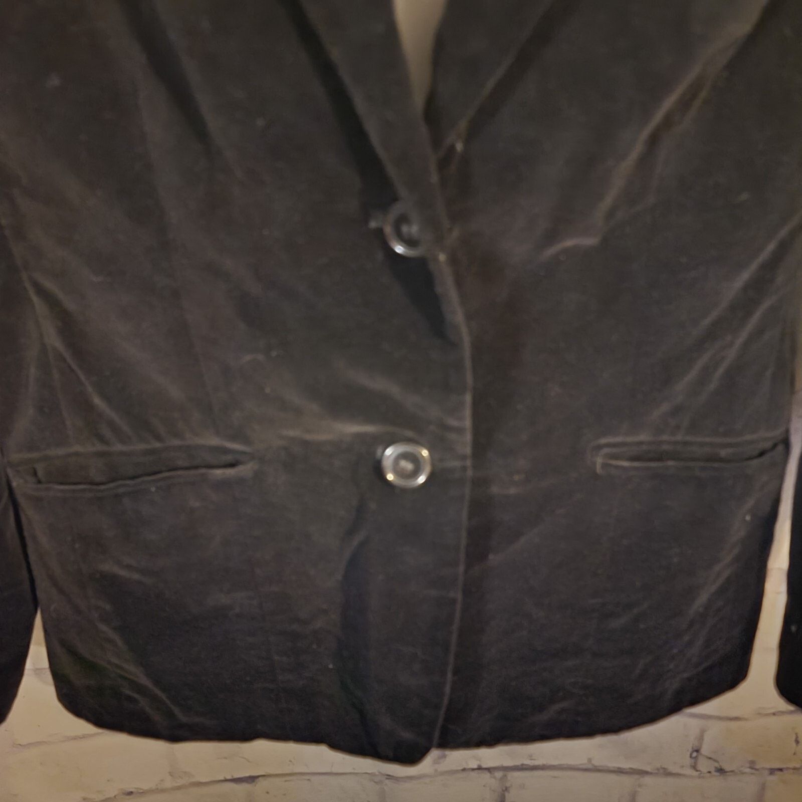 Other Vintage Women's Black Velvet Blazer, Small Size S / US 4 / IT 40 - 2 Thumbnail
