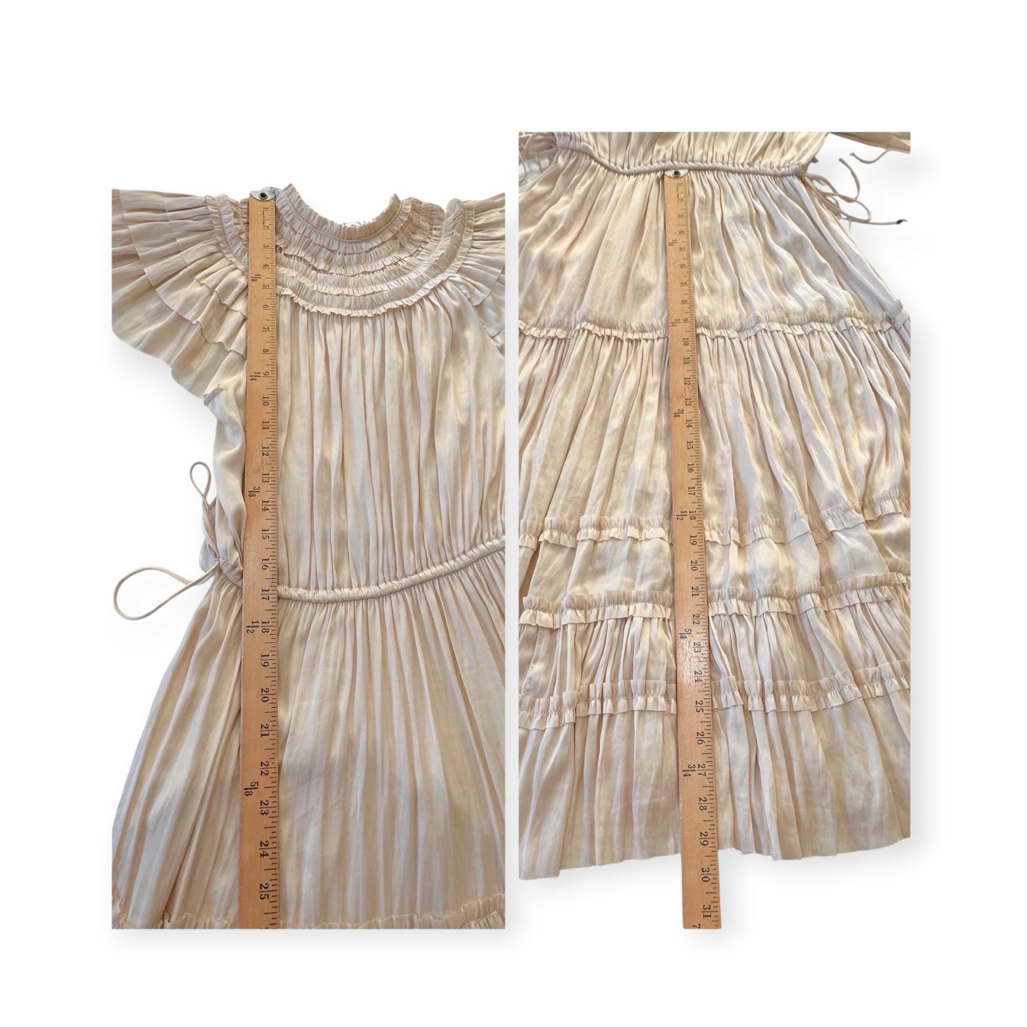 Ulla Johnson Ulla Johnson Isadora Plisse Midi Dress Dawn Cream Size 2 NWT Size XS / US 0-2 / IT 36-38 - 13 Thumbnail