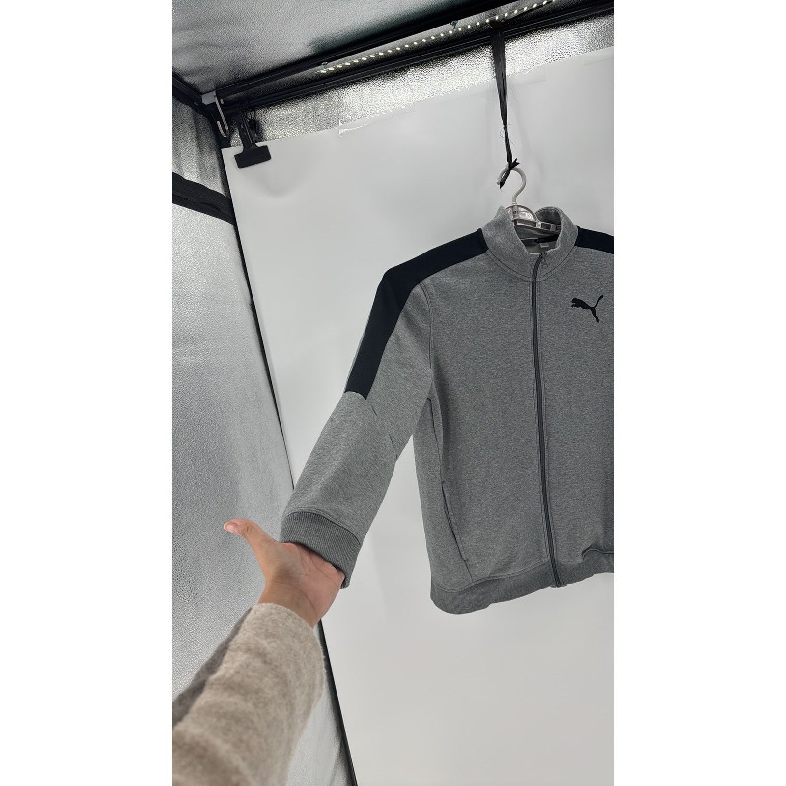 Puma Puma Men's Track Jacket Medium Gray Heather sz L athletic Size US L / EU 52-54 / 3 - 6 Thumbnail