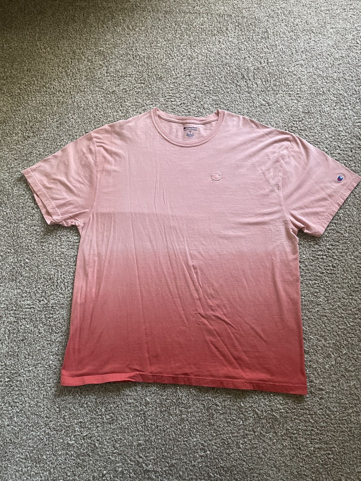 Champion × Streetwear × Vintage Champion gradient Tee with dual ...