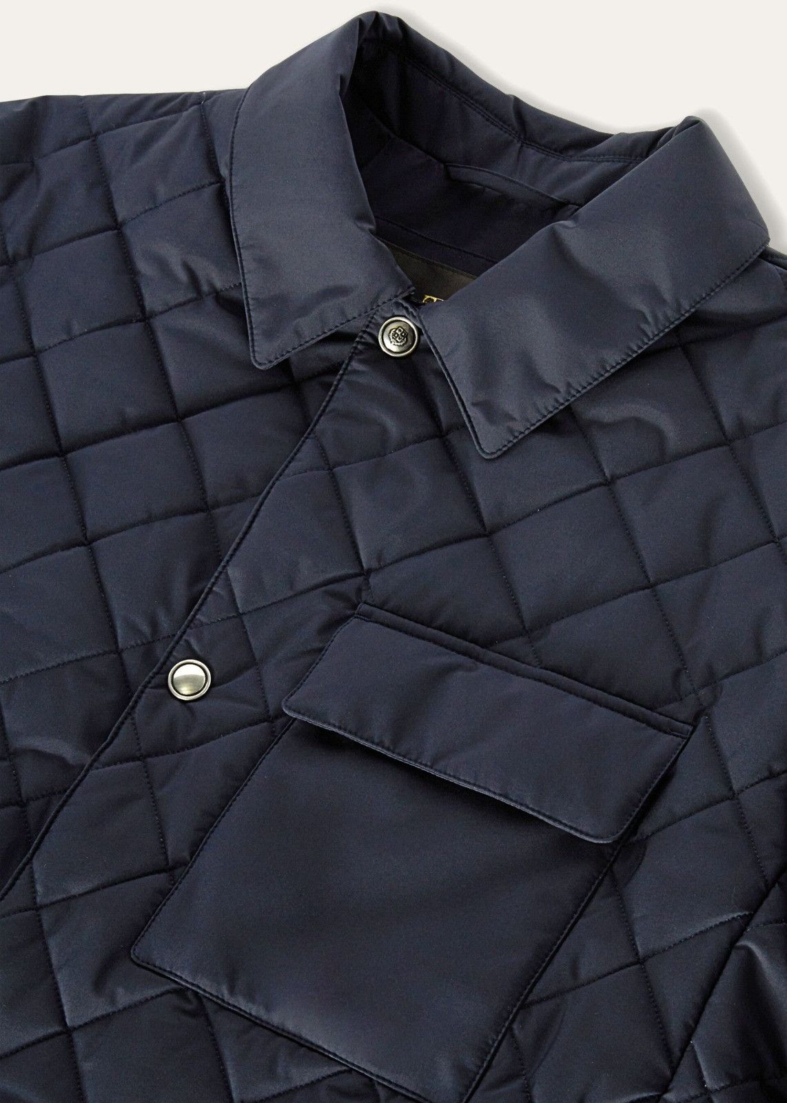 Loro Piana o1srvl11e1124 Quilted Windwish Jacket in Blue Size US M / EU 48-50 / 2 - 2 Thumbnail