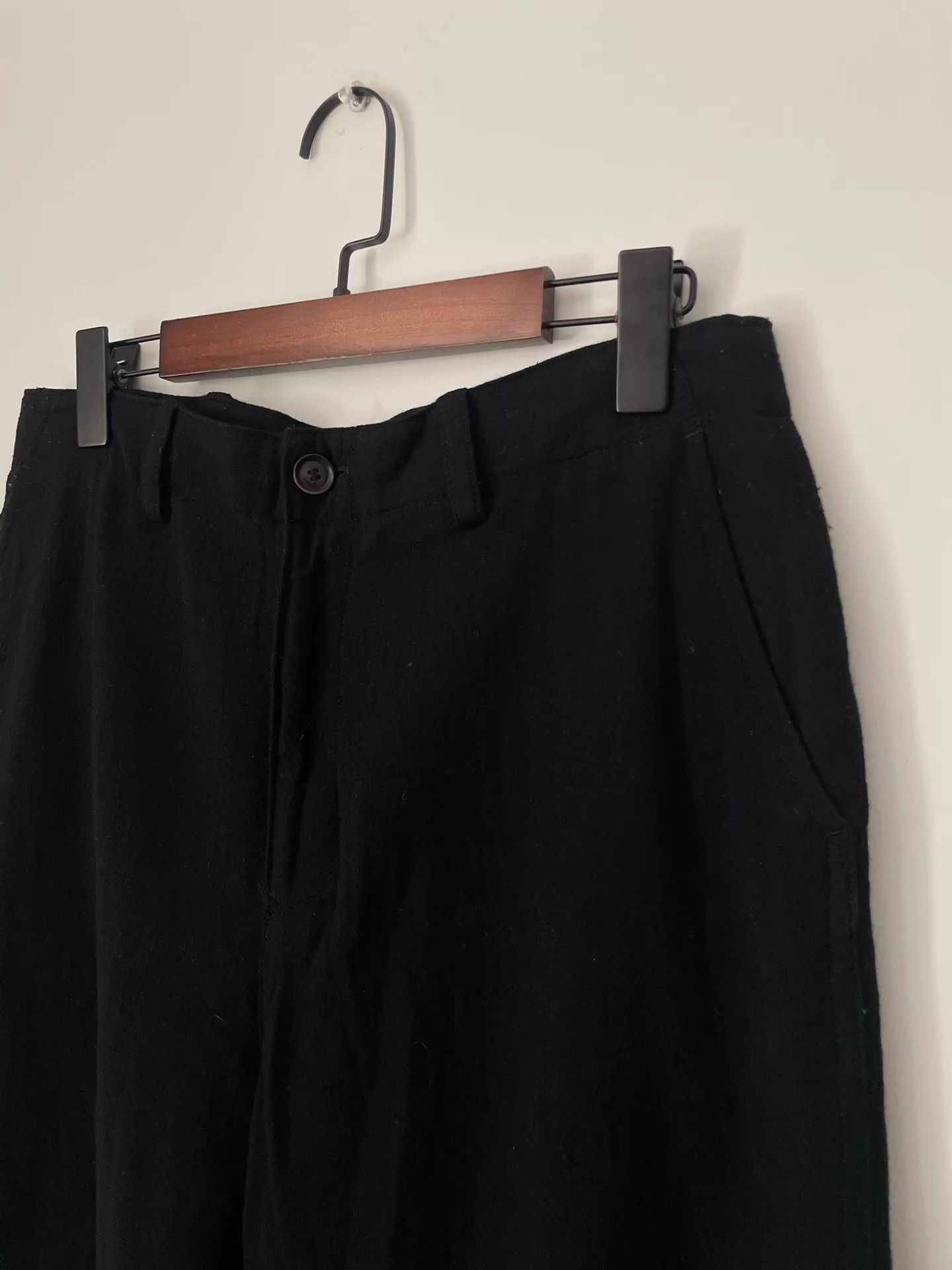 Yohji Yamamoto Yohji Yamamoto Y’s Vtg Black Wool Wide-Leg Pants 2 Size US 32 / EU 48 - 3 Thumbnail