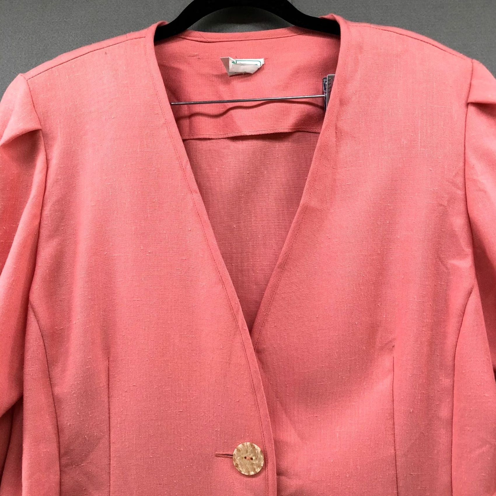 Vintage VINTAGE Blazer Women Pink 2 Button Lightweight 80s 90s L Regular Polyester Blend Solid Vintage Size L / US 10 / IT 46 - 3 Thumbnail