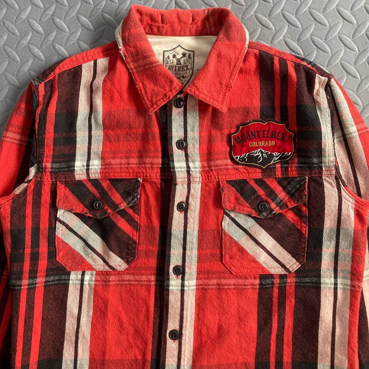 Avirex Plaid Check Embroidered Flannel Size US L / EU 52-54 / 3 - 3 Thumbnail