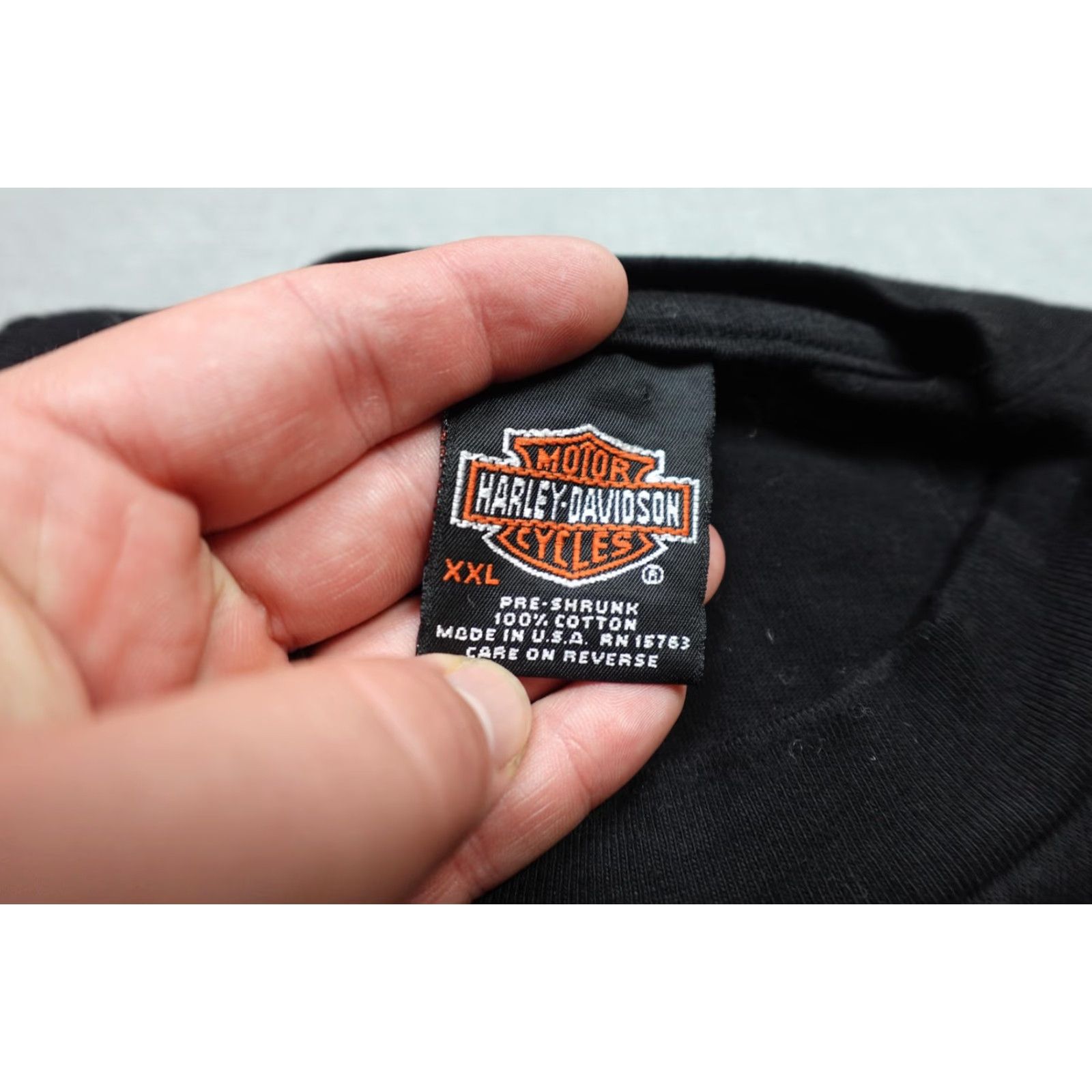 Harley Davidson VINTAGE Harley-Davidson Shirt Mens 2XL Black Milwaukee Dealer Made USA Biker Size US XXL / EU 58 / 5 - 2 Thumbnail