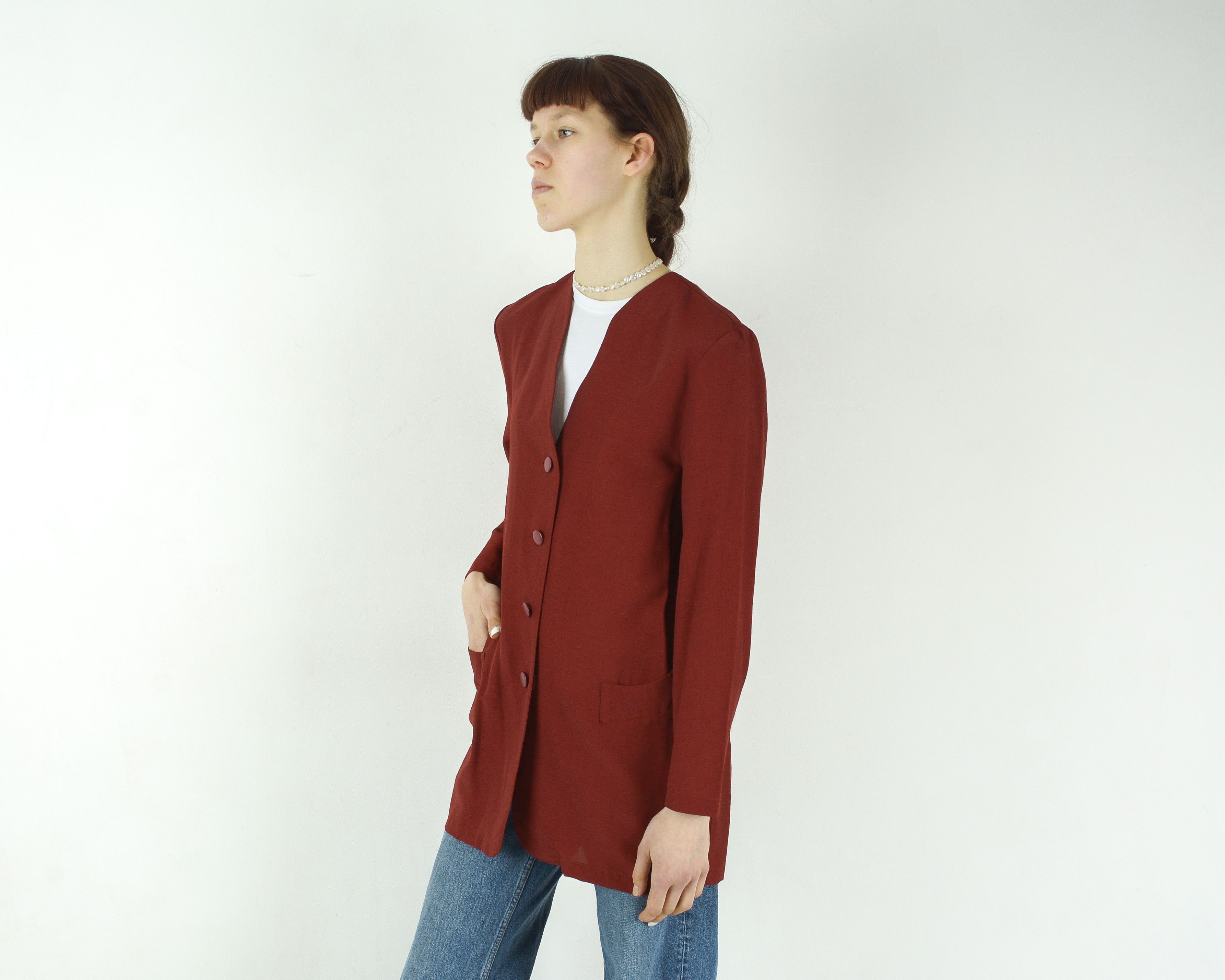 Other × Vintage VOGLIA Light Button Up Blazer Jacket Coat Suit Top Casual Size S / US 4 / IT 40 - 2 Thumbnail