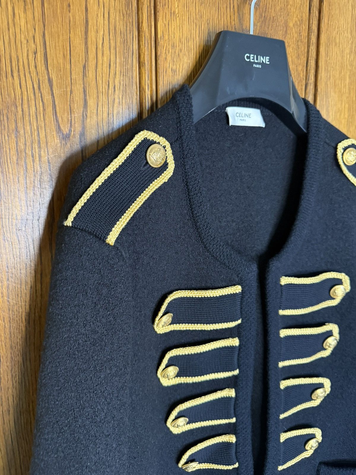 Celine $4k 🤑 Celine military jacket cardigan officer Hedi Slimane Size US S / EU 44-46 / 1 - 7 Thumbnail